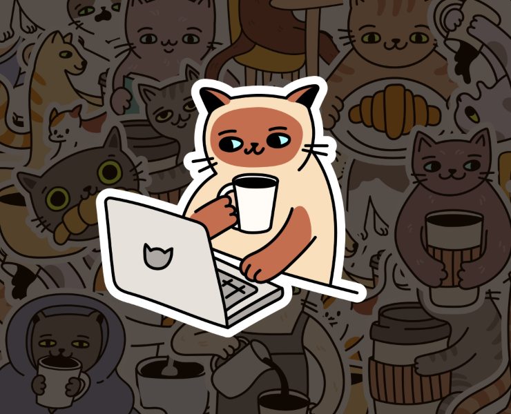 Кофейные котики — Иллюстрация, Брендинг на Dprofile