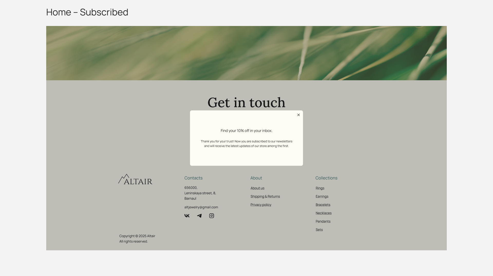 Altair Jewelry — Концепт e-commerce сайта — Изображение №9 — Интерфейсы, Брендинг на Dprofile