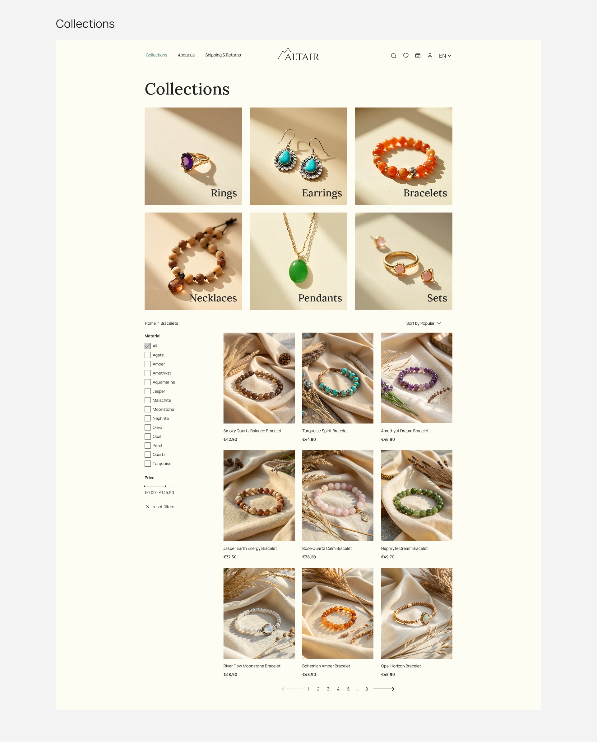 Altair Jewelry — Концепт e-commerce сайта — Изображение №10 — Интерфейсы, Брендинг на Dprofile