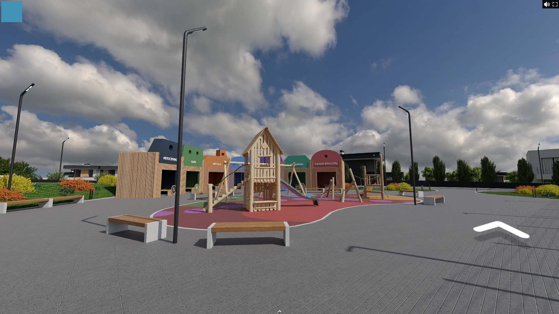 360° Виртуальный тур по коттеджному посёлку ПРИЗВАНИЕ — Изображение №2 — Интерфейсы, 3D на Dprofile