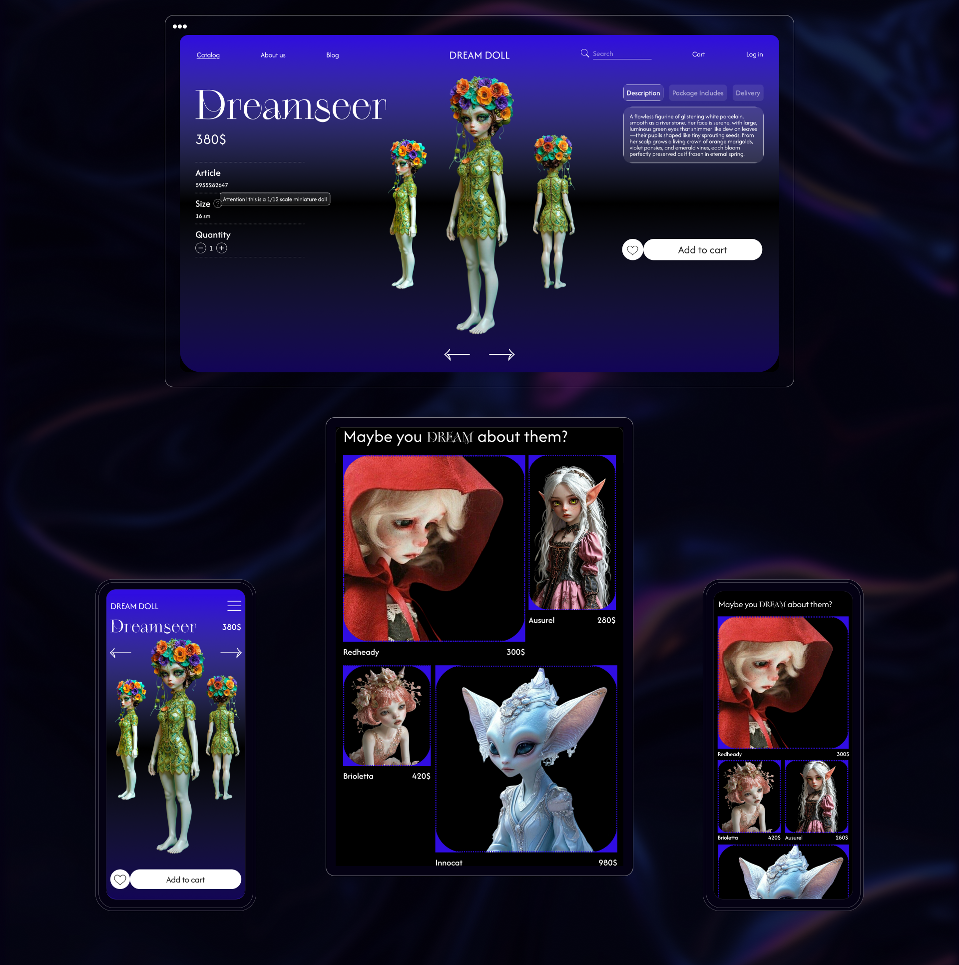 Dream doll | Online store | Website | E-commerce — Изображение №5 — Интерфейсы на Dprofile