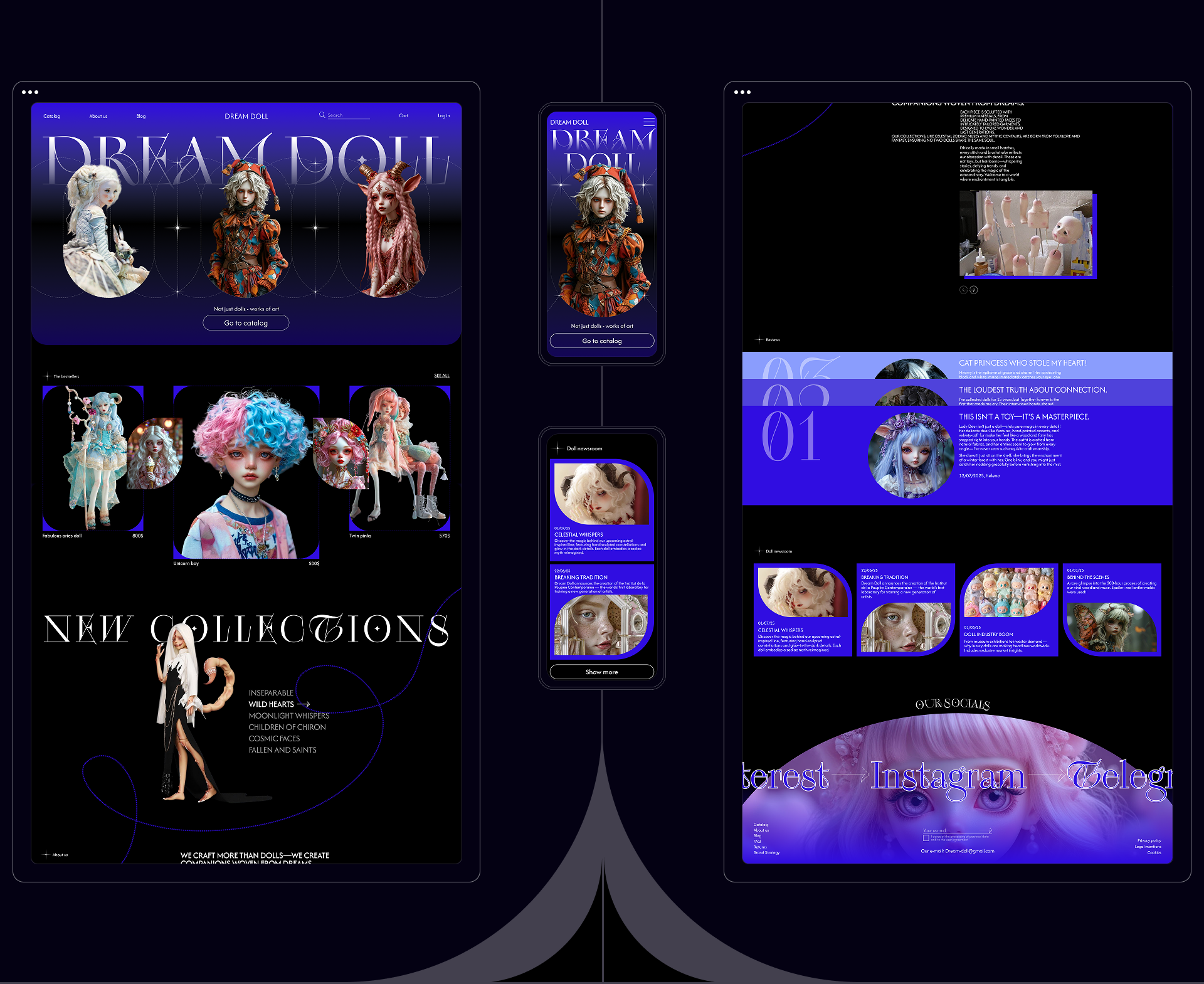 Dream doll | Online store | Website | E-commerce — Изображение №2 — Интерфейсы на Dprofile