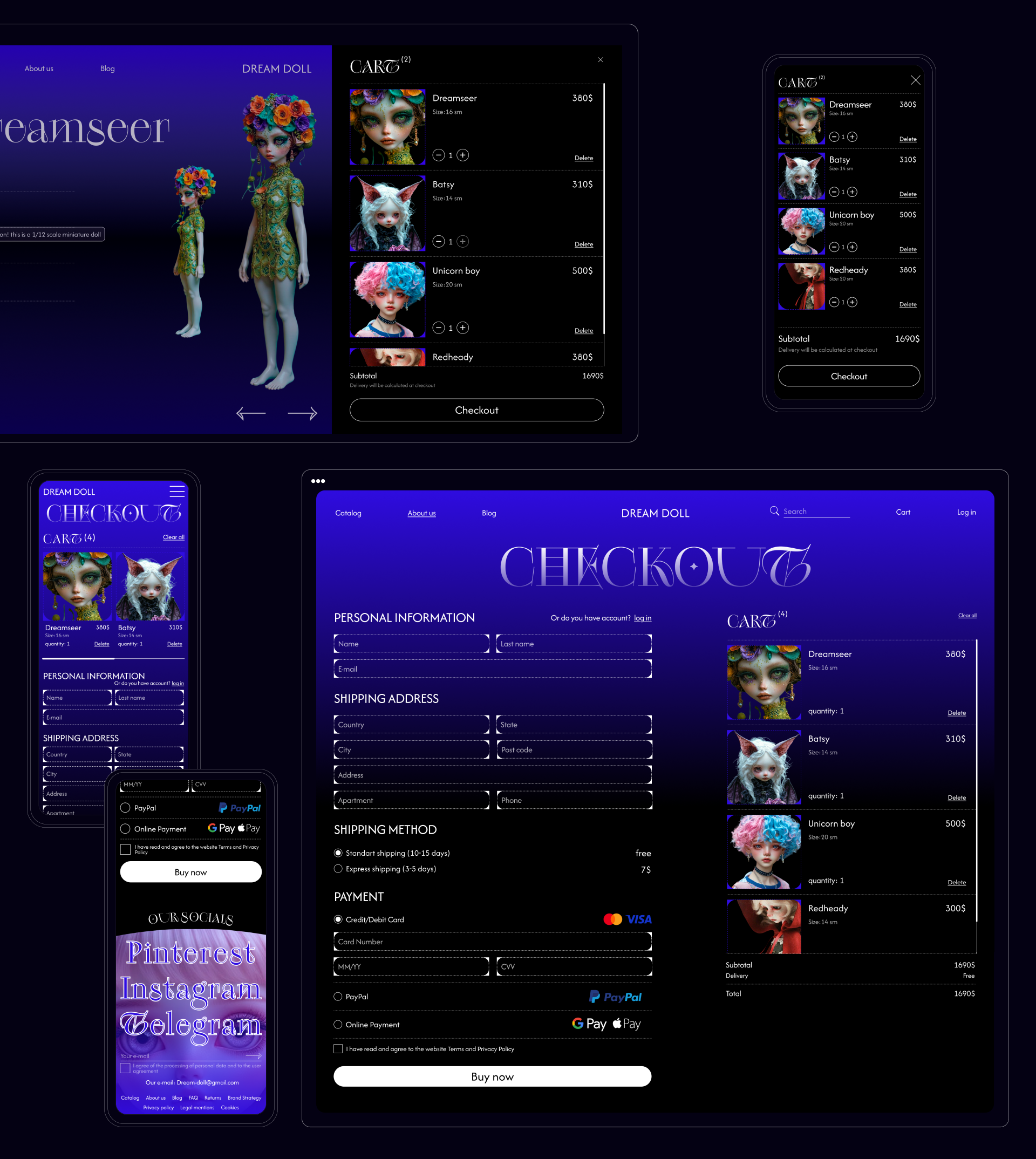Dream doll | Online store | Website | E-commerce — Изображение №7 — Интерфейсы на Dprofile