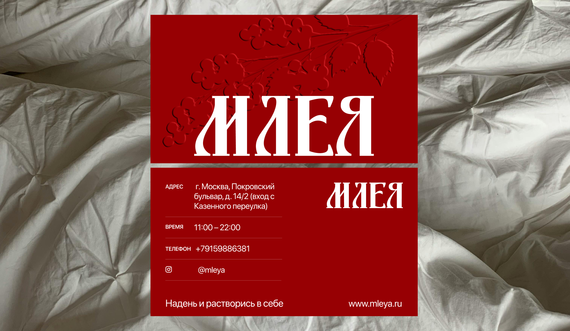 Айдентика для бренда нижнего белья "Млея" — Изображение №3 — Брендинг на Dprofile