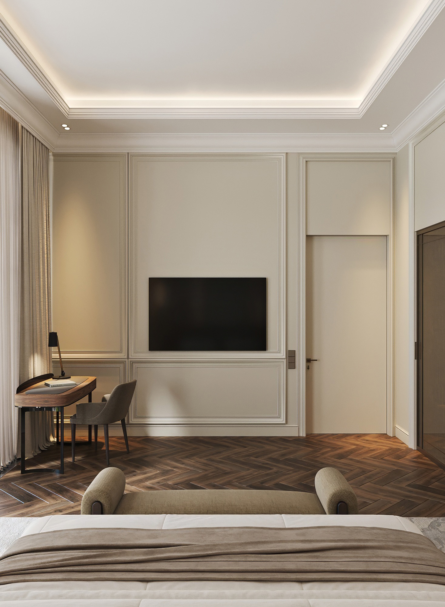 3D визуализация | Премиум апарт-отель, спальня — Изображение №4 — 3D, Архитектура на Dprofile