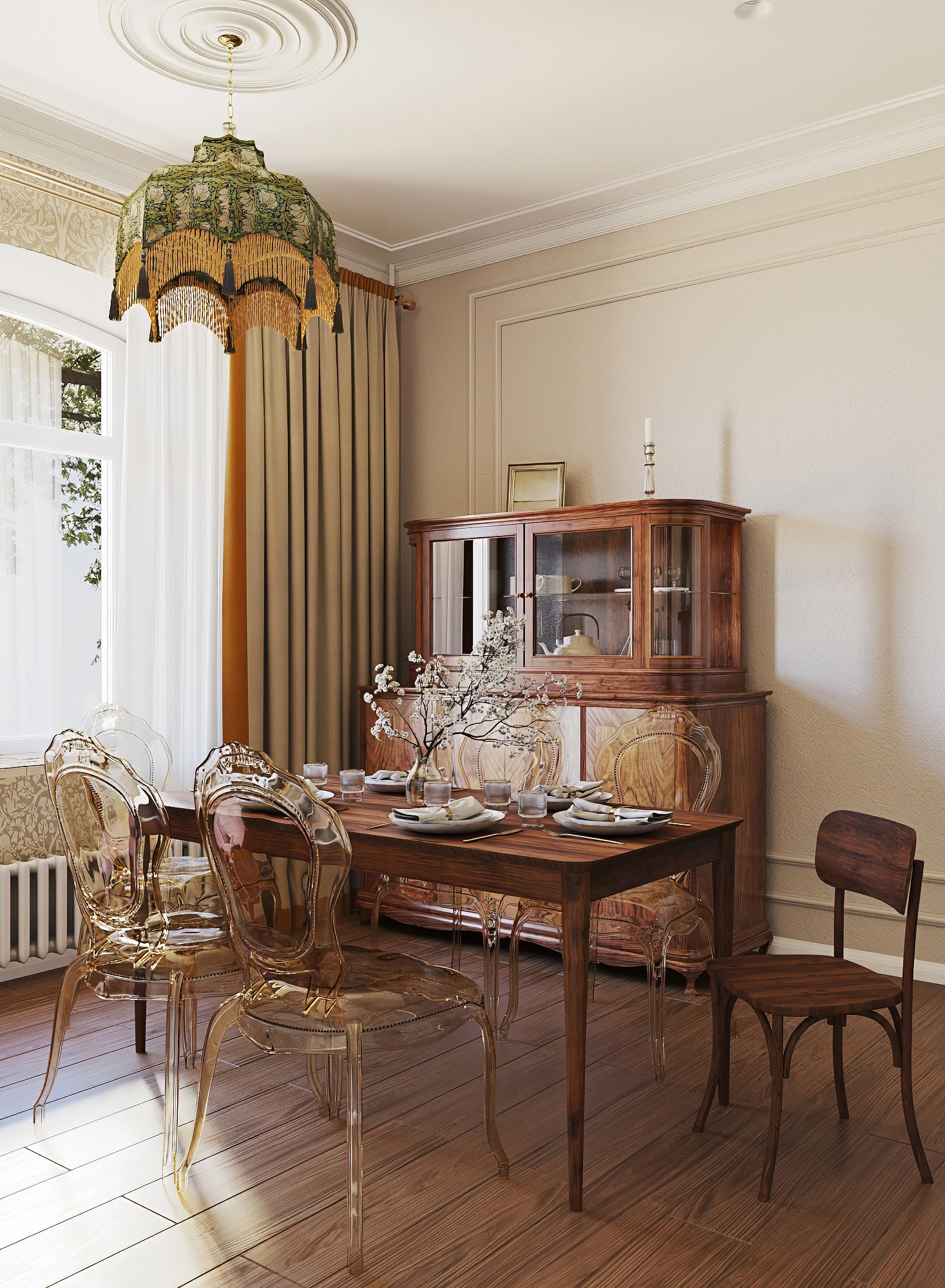 3D визуализация | Винтажная квартира, Рязань — Изображение №3 — Иллюстрация, 3D на Dprofile