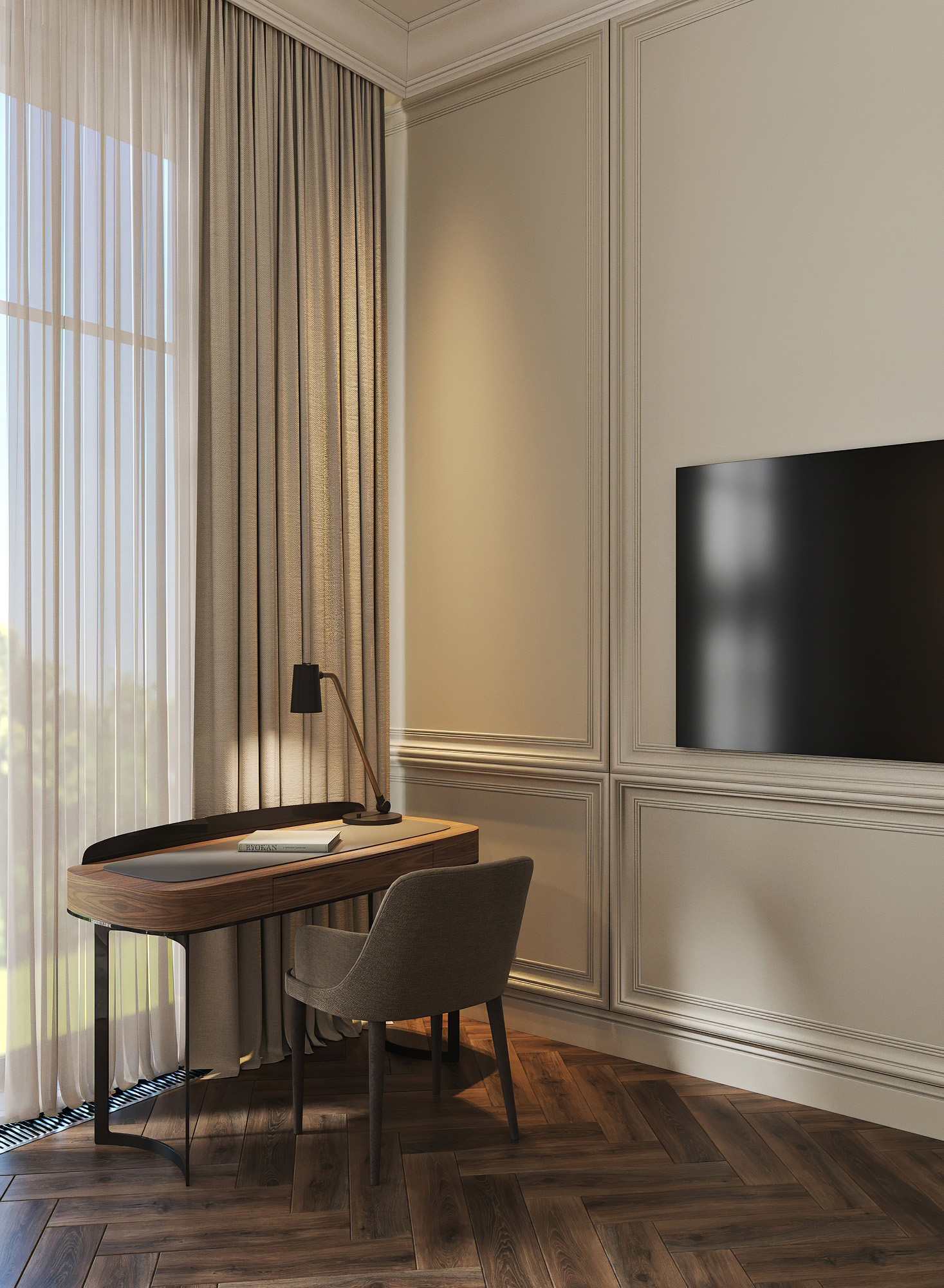 3D визуализация | Премиум апарт-отель, спальня — Изображение №6 — 3D, Архитектура на Dprofile