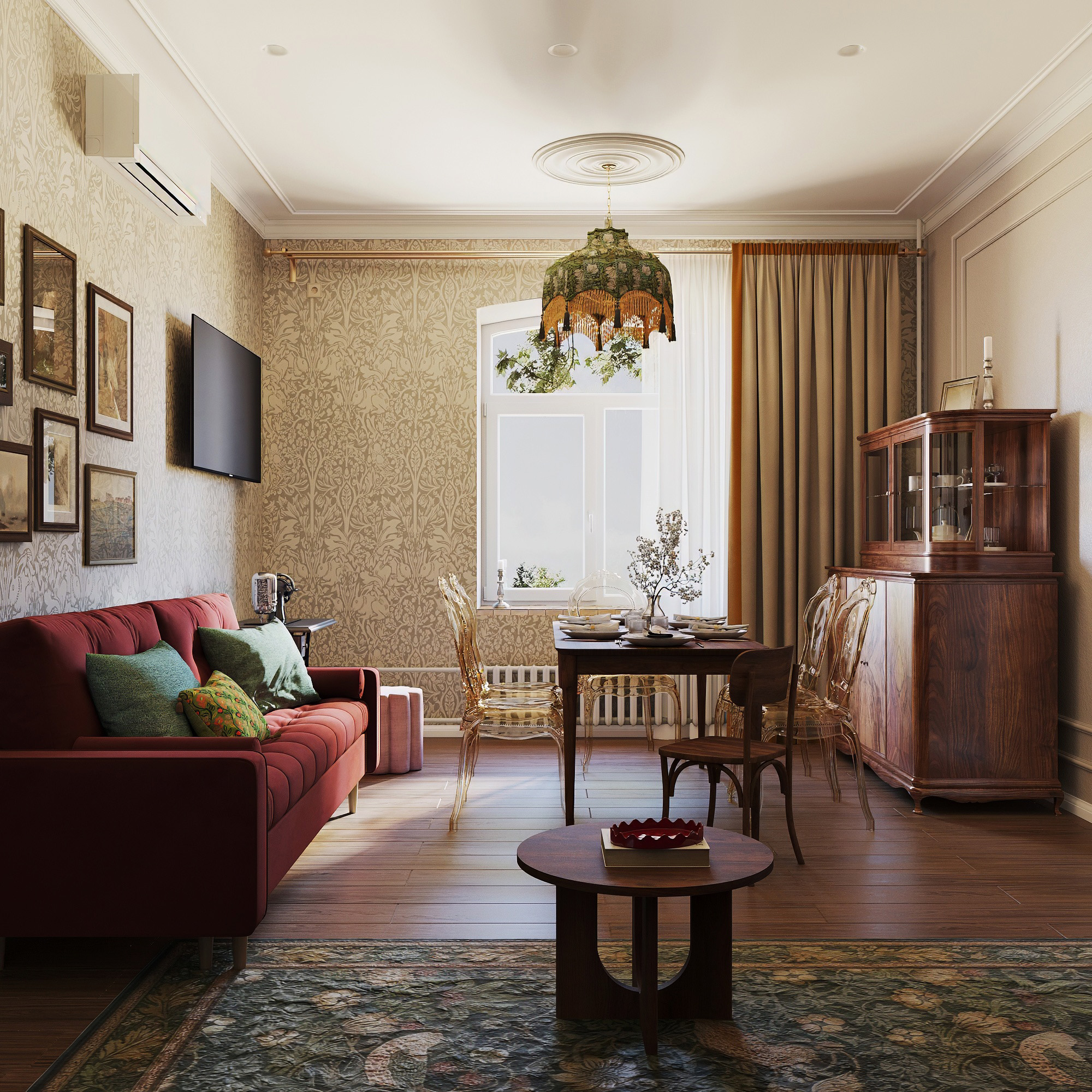 3D визуализация | Винтажная квартира, Рязань — Изображение №1 — Иллюстрация, 3D на Dprofile