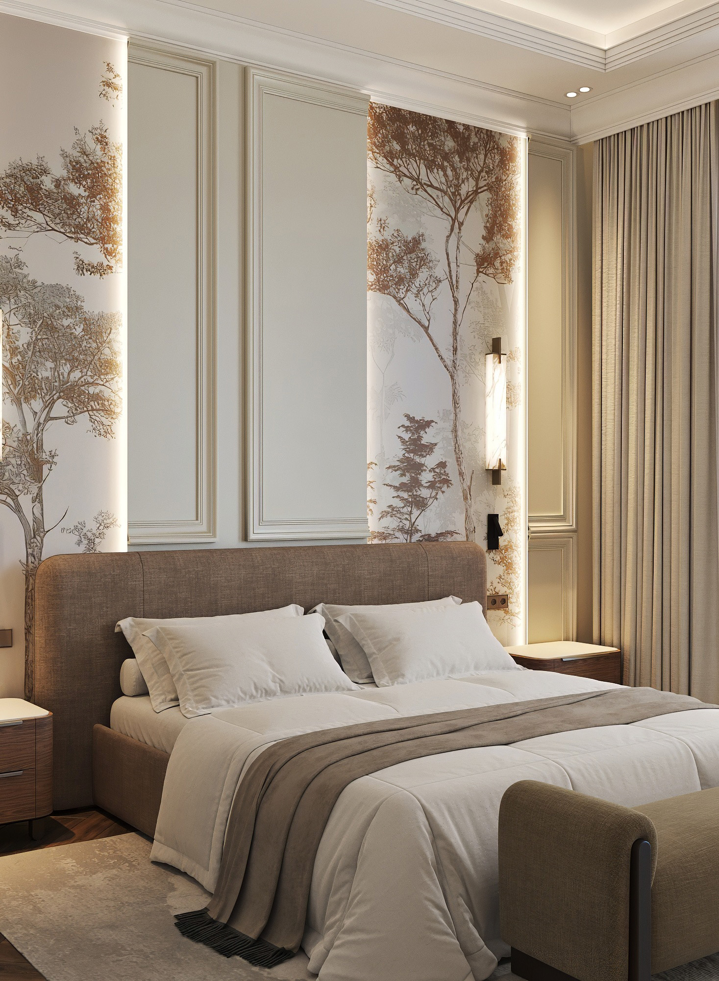 3D визуализация | Премиум апарт-отель, спальня — Изображение №3 — 3D, Архитектура на Dprofile