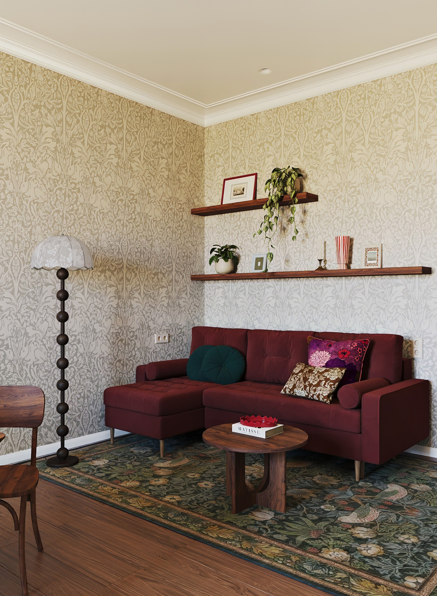 3D визуализация | Винтажная квартира, Рязань — Изображение №4 — Иллюстрация, 3D на Dprofile