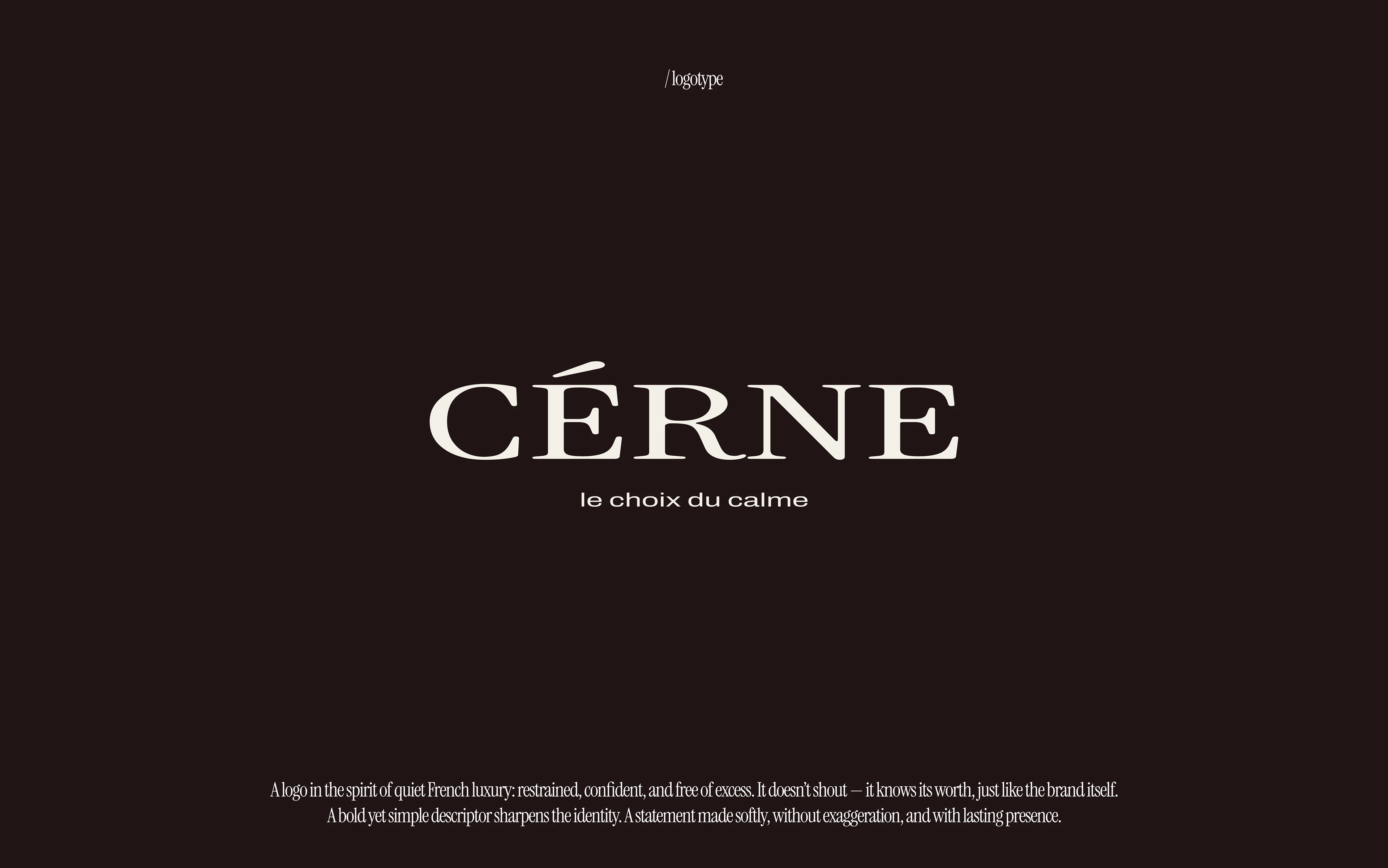 CÉRNE — quiet luxury brand concept — Изображение №4 — Брендинг на Dprofile