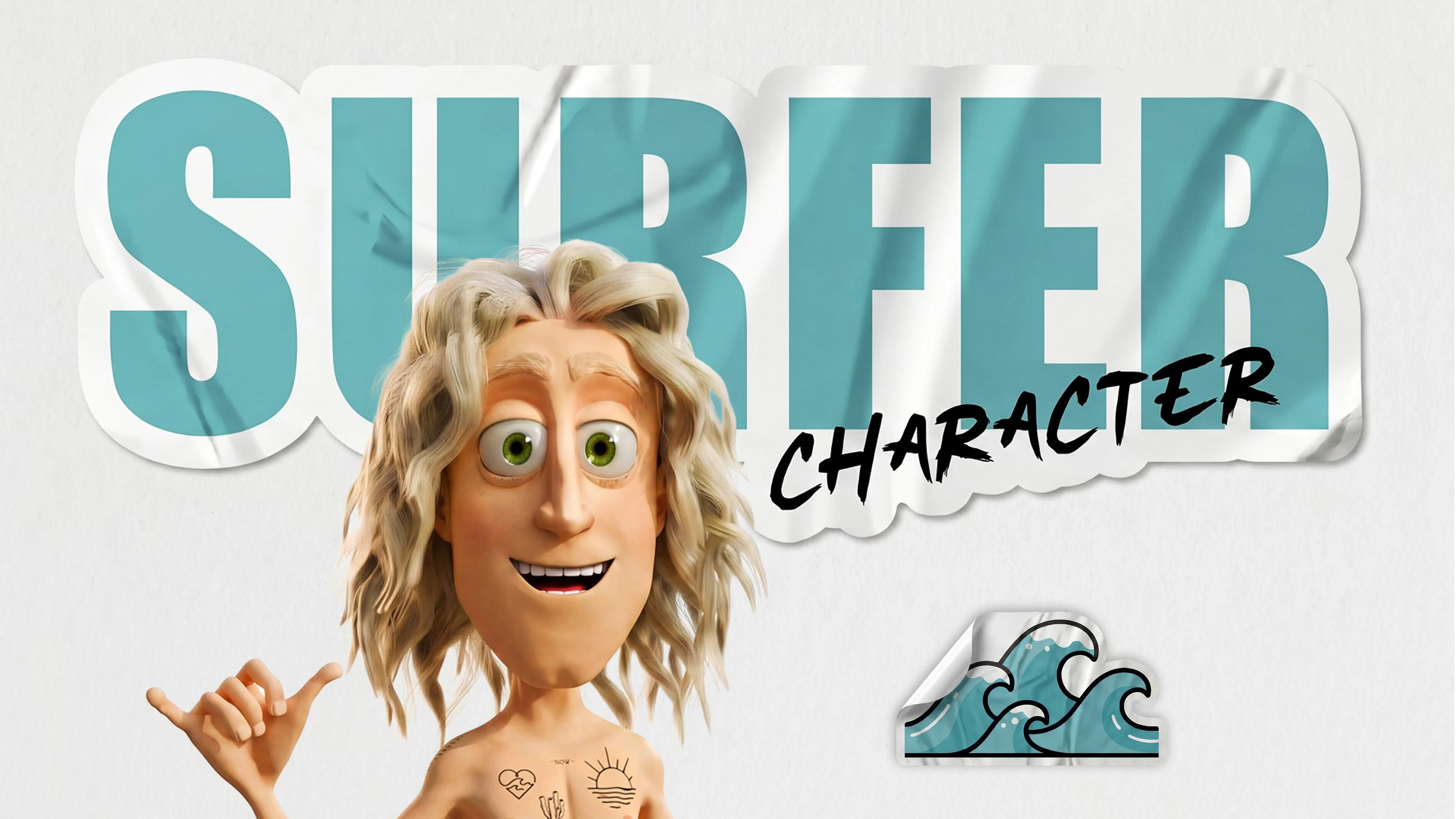 Маскот Сёрфер — Изображение №1 — Иллюстрация, 3D на Dprofile