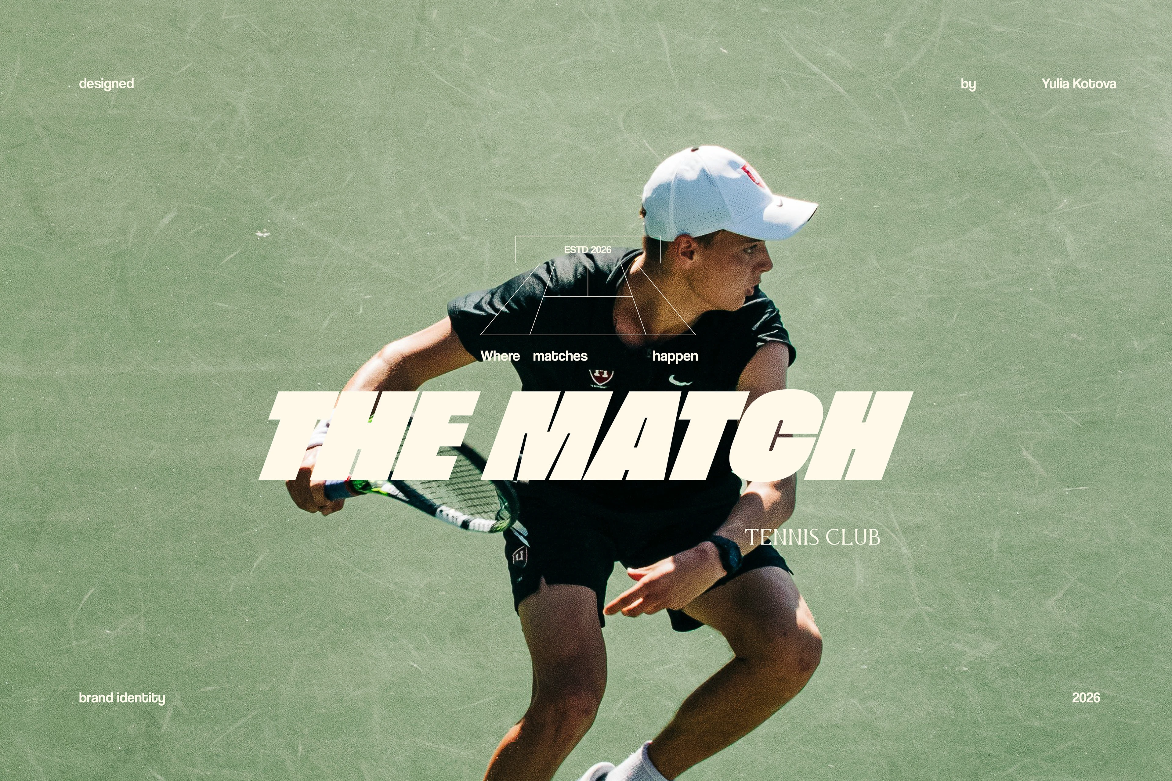 "THE MATCH" | Фирменный стиль для теннисного клуба — Изображение №1 — Брендинг на Dprofile