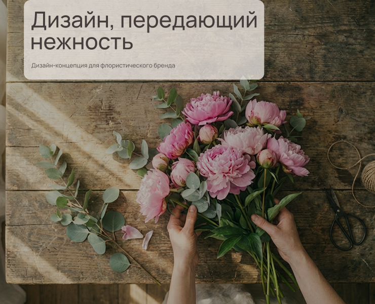 Дизайн-концепция для цветочного бренда для группы ВК на Dprofile