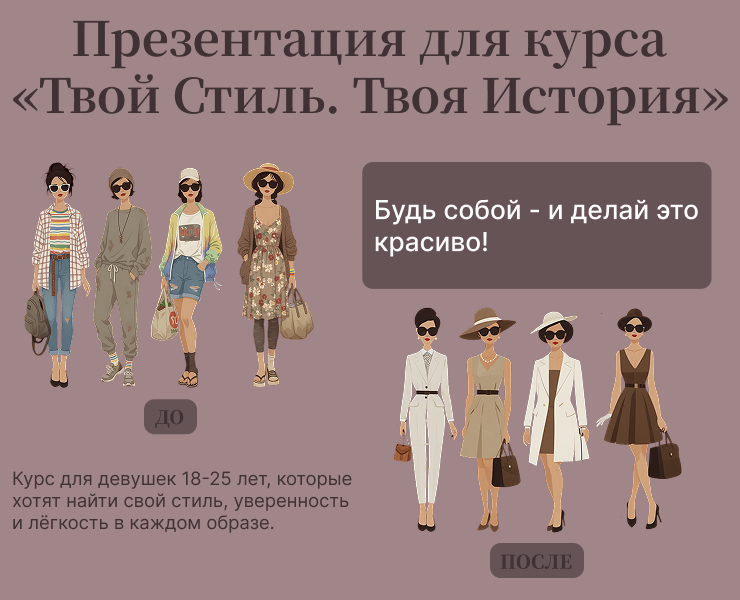 Презентация для курса  «Твой Стиль. Твоя История» — Графика, Маркетинг на Dprofile