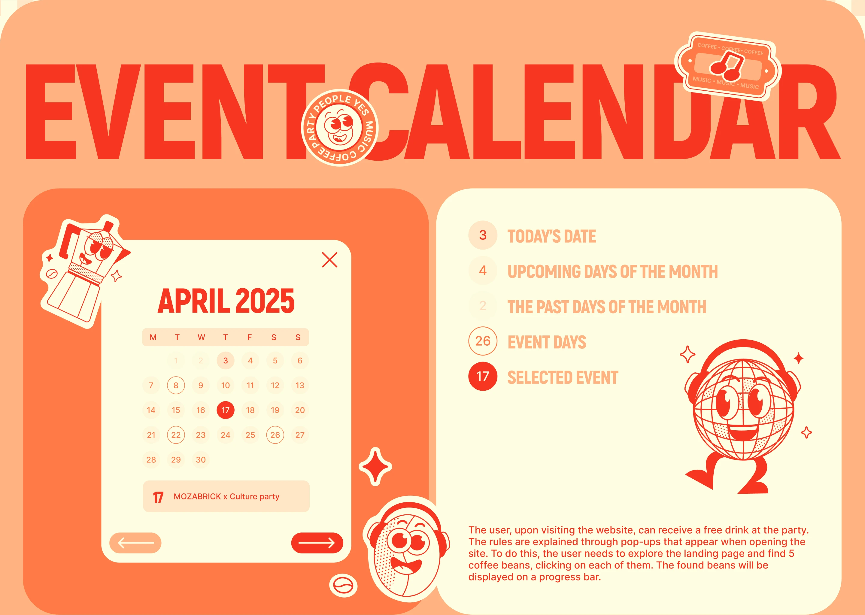 COFFEE MUSIC | Брендинг и Веб-дизайн — Изображение №6 — Интерфейсы, Брендинг на Dprofile