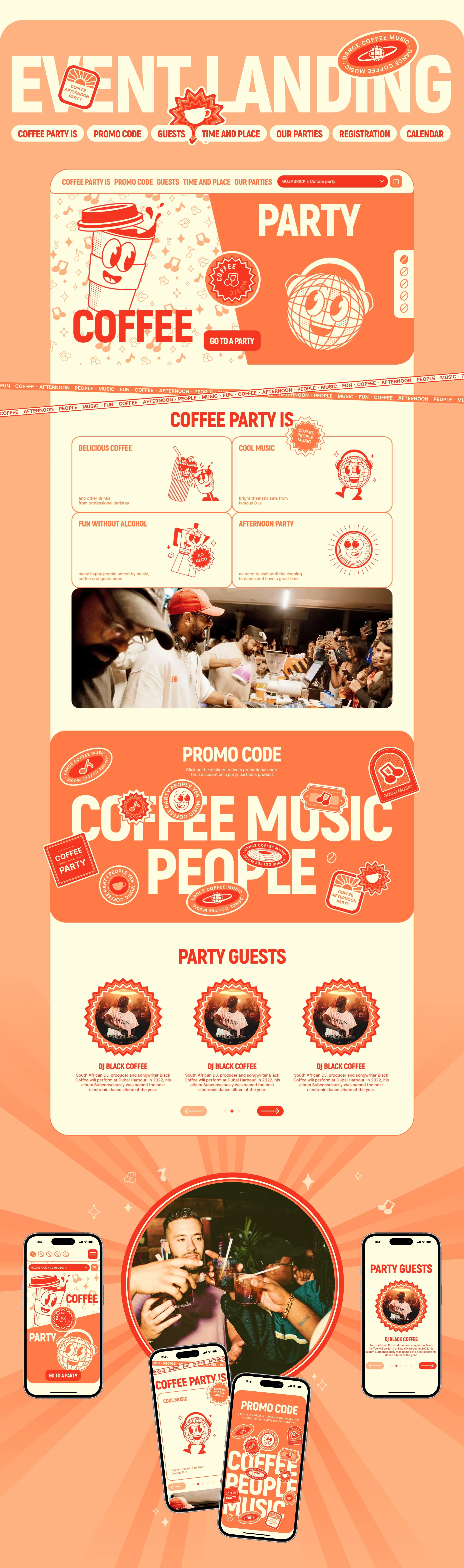 COFFEE MUSIC | Брендинг и Веб-дизайн — Изображение №3 — Интерфейсы, Брендинг на Dprofile