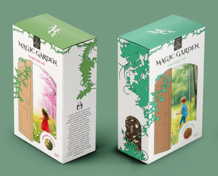 Травяной чай "MAGIC GARDEN" — Брендинг, Иллюстрация на Dprofile