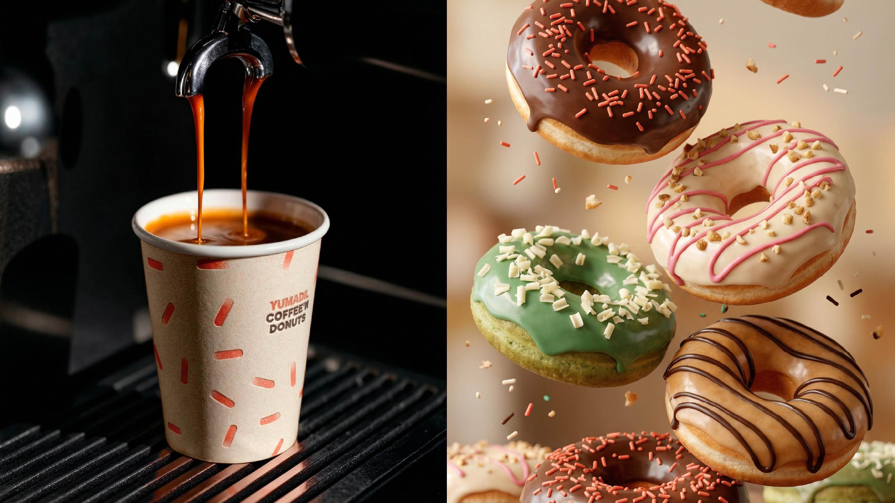 COFFEE'N DONUTS BRAND IDENTITY YUMADIL CAFE / КОФЕ И ПОНЧИКИ — Изображение №3 — Брендинг на Dprofile