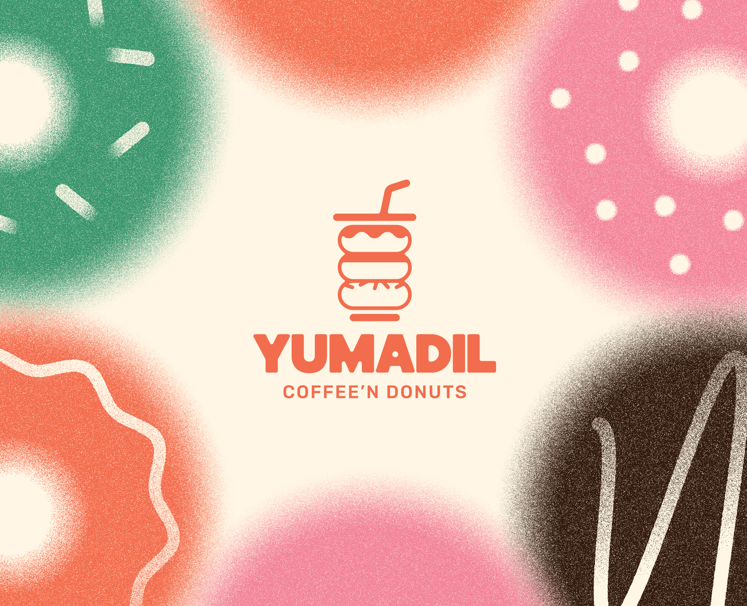 COFFEE'N DONUTS BRAND IDENTITY YUMADIL CAFE / КОФЕ И ПОНЧИКИ — Брендинг на Dprofile