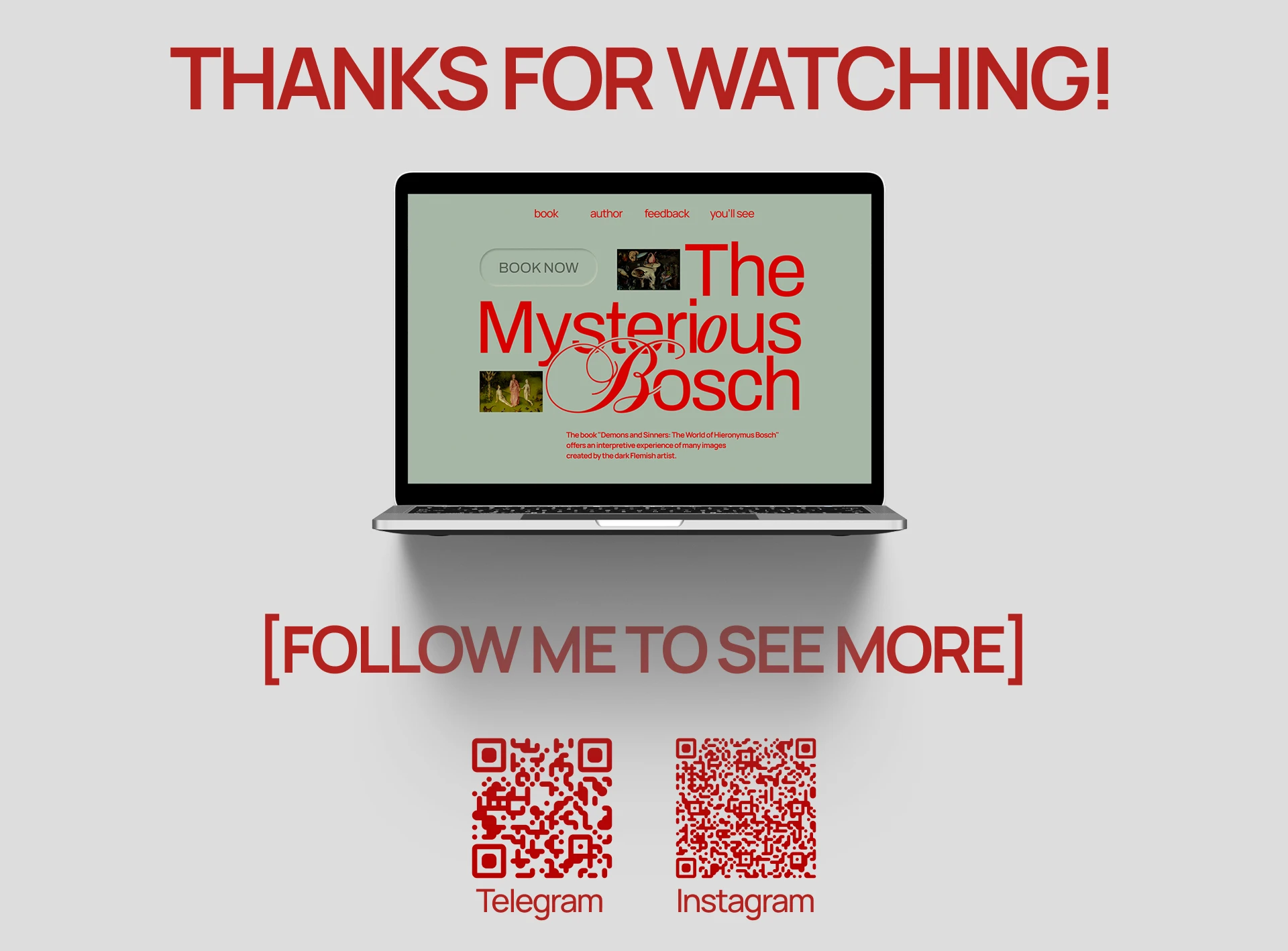 Landing page "The Mysterious Bosch" — Изображение №6 — Интерфейсы, Архитектура на Dprofile