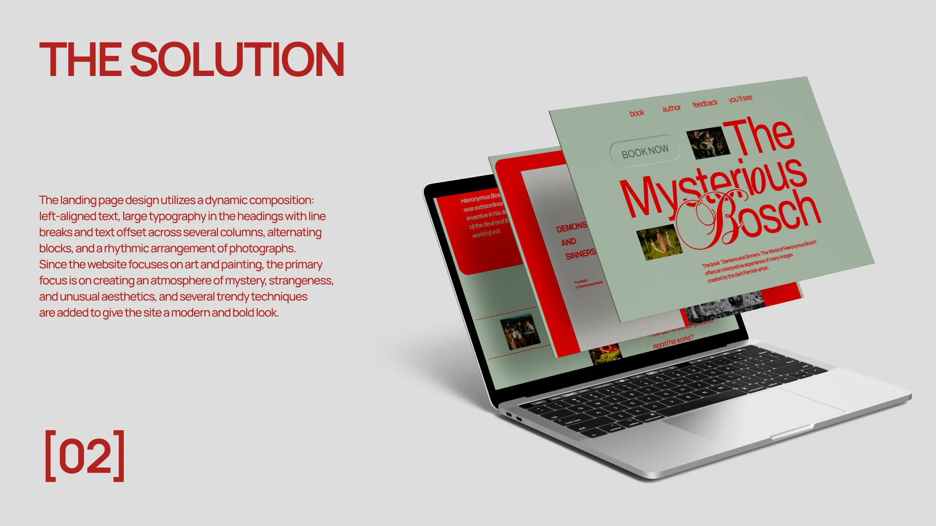 Landing page "The Mysterious Bosch" — Изображение №3 — Интерфейсы, Архитектура на Dprofile