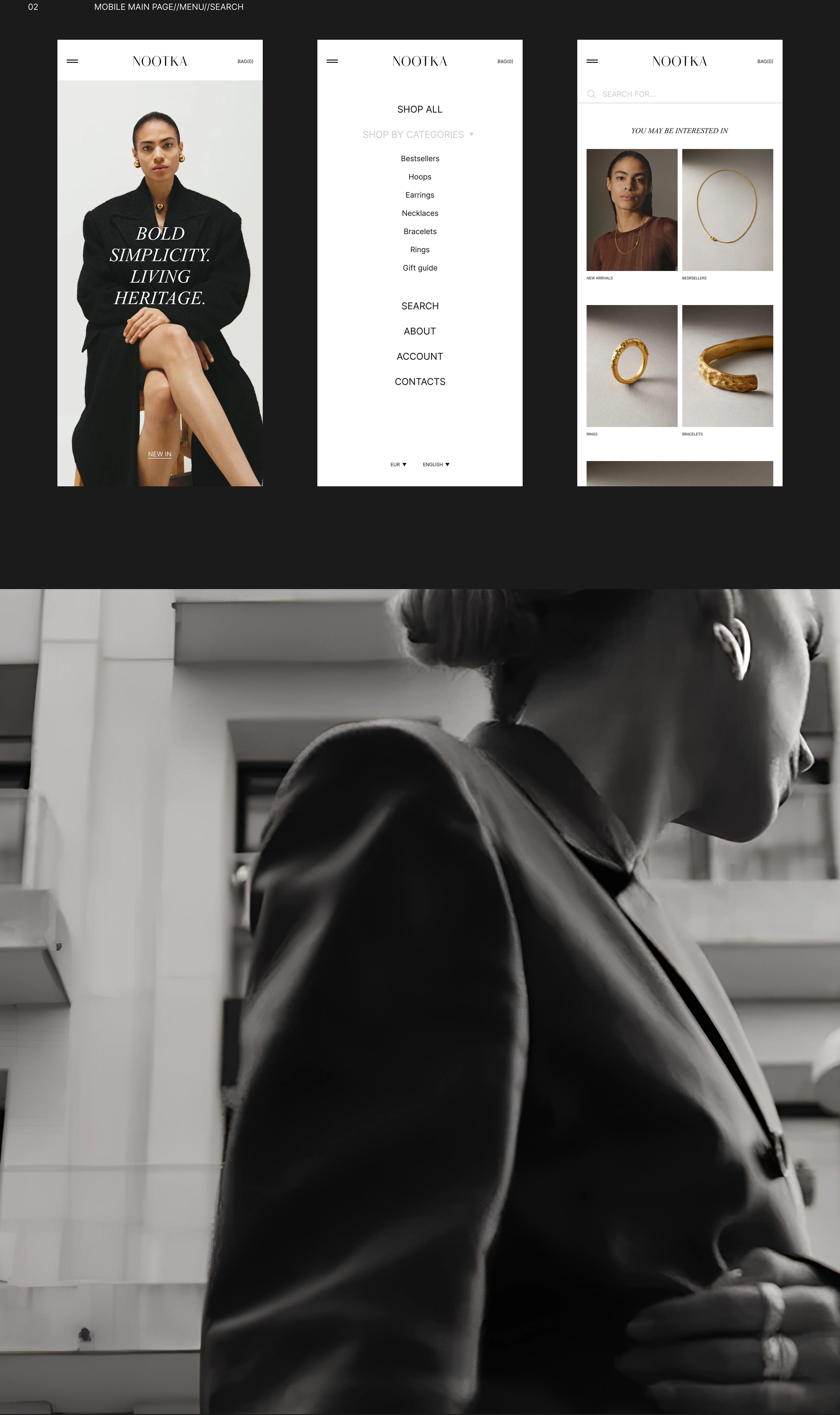 NOOTKA jewelry website redesign concept — Изображение №2 — Интерфейсы на Dprofile
