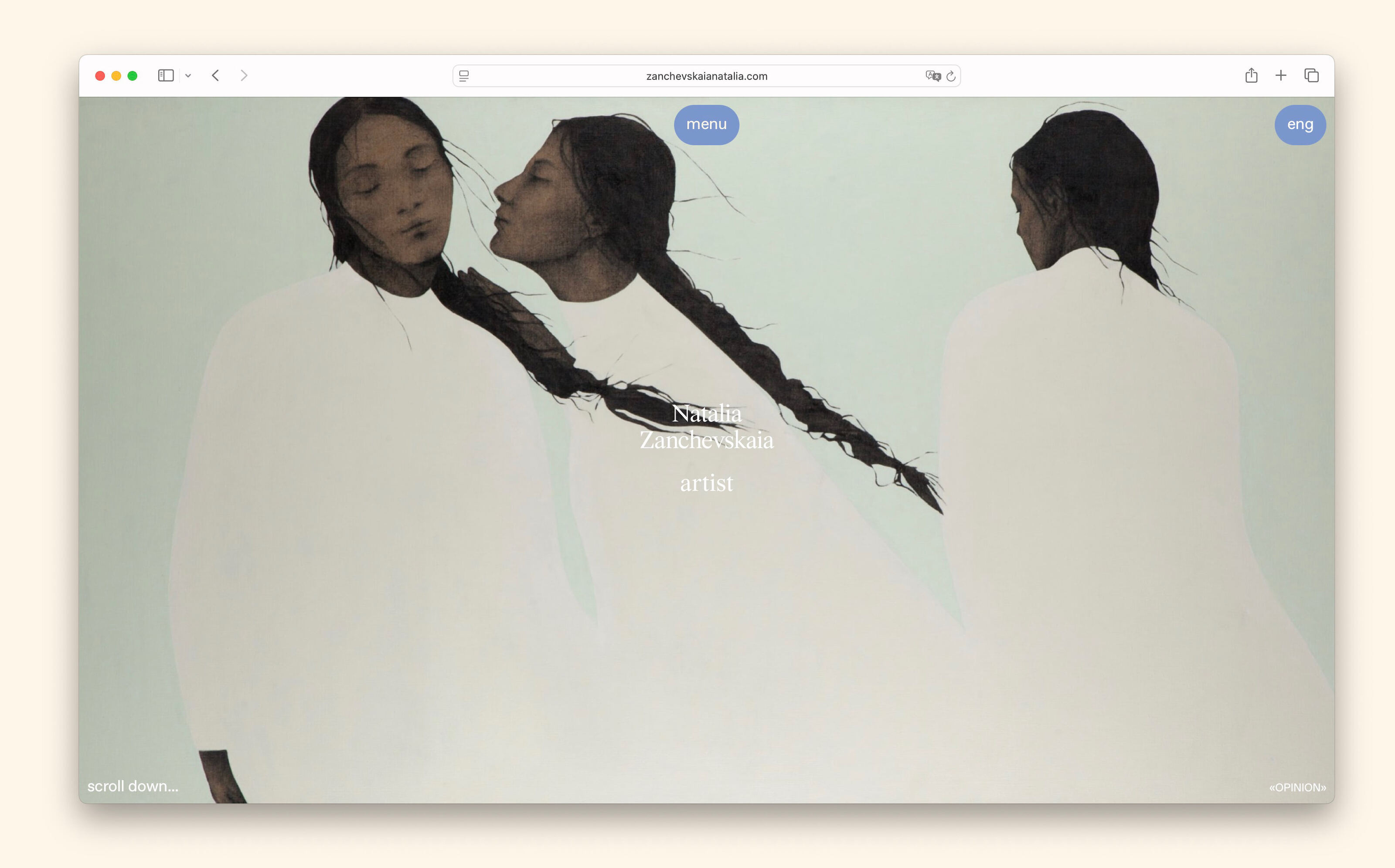 Сайт для художницы Натальи Занчевской — Изображение №1 — Интерфейсы на Dprofile