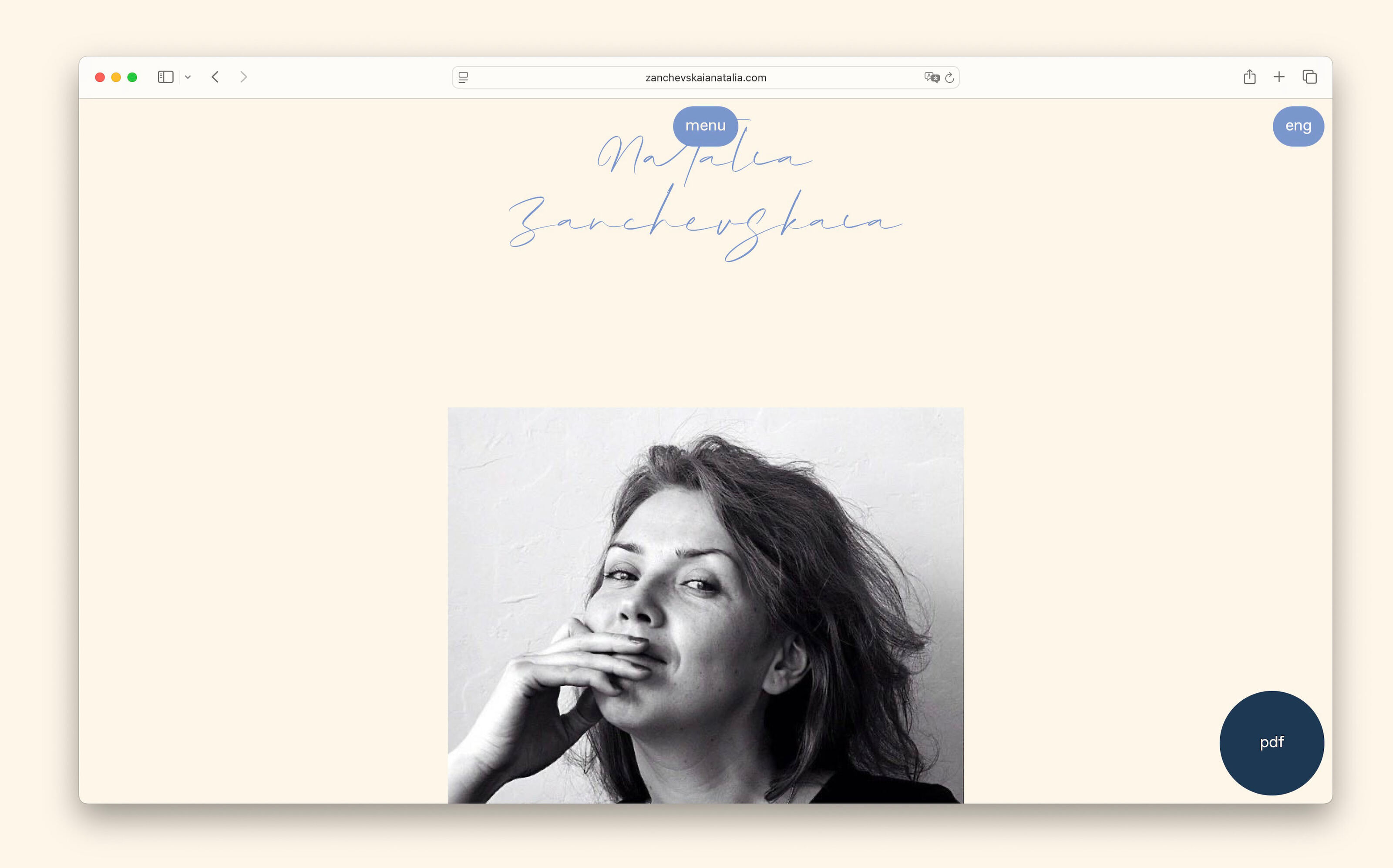 Сайт для художницы Натальи Занчевской — Изображение №5 — Интерфейсы на Dprofile