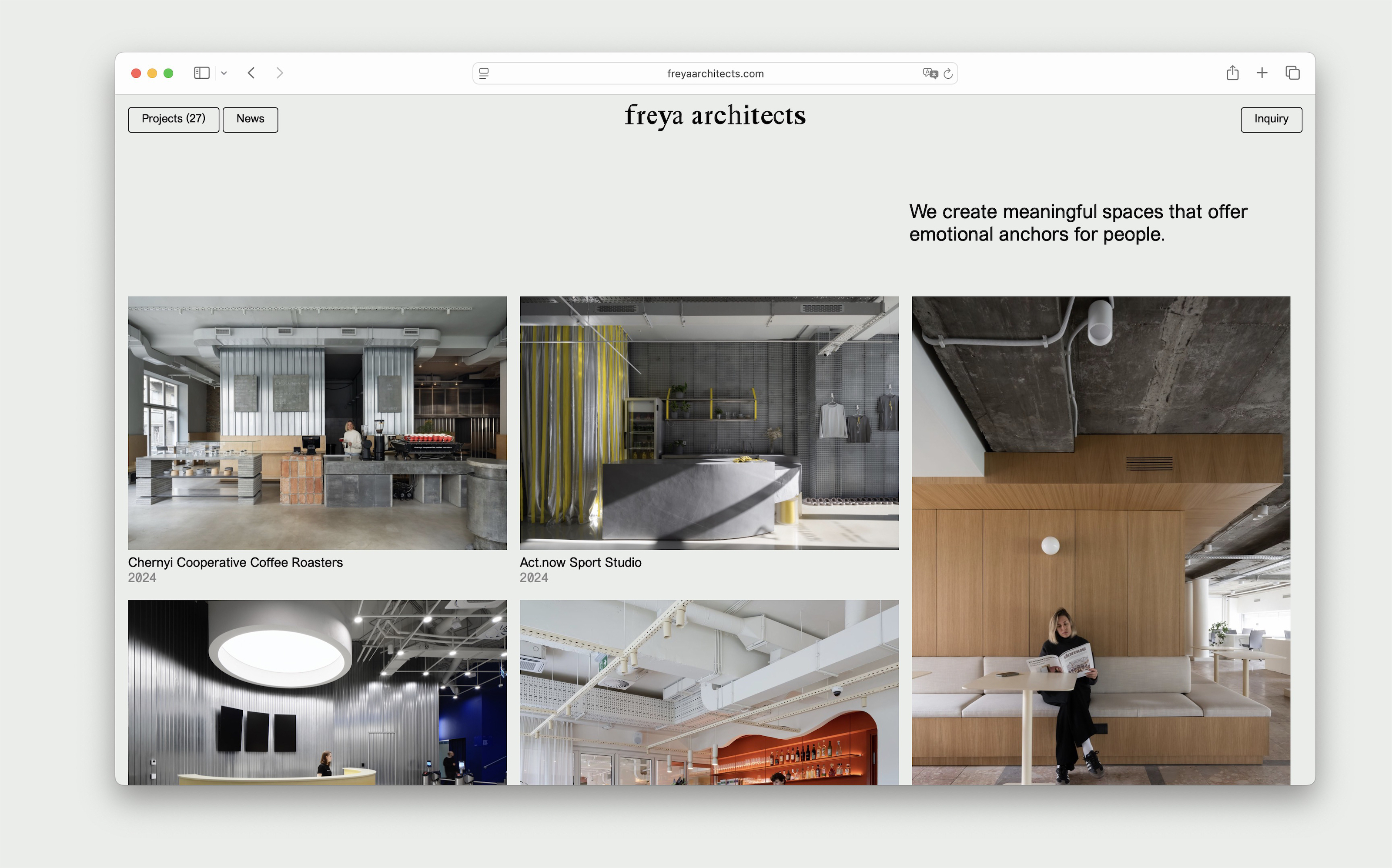 Сайт для архитектурного бюро Freya Architects — Изображение №1 — Интерфейсы на Dprofile