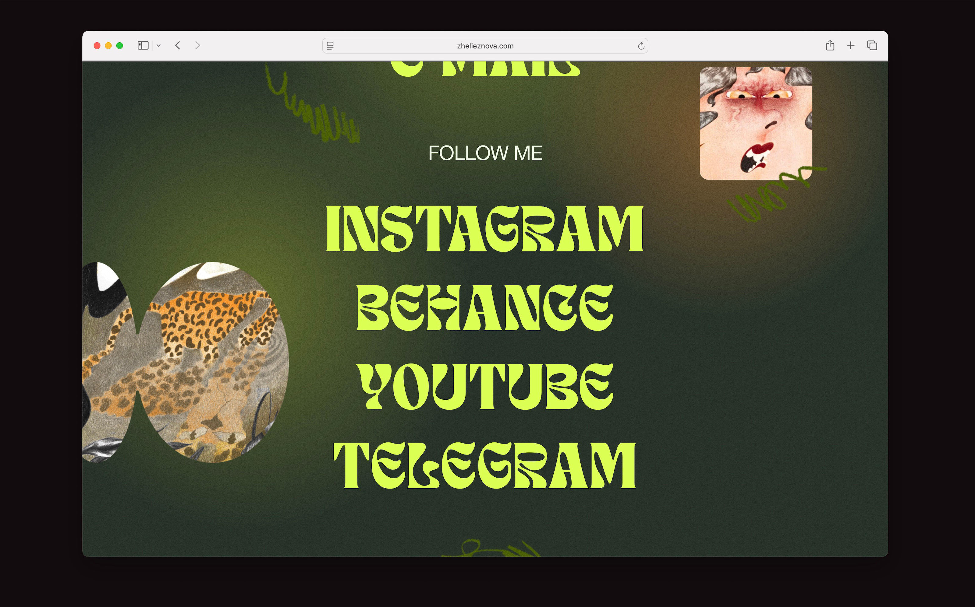 Сайт для художницы Нади Железновой — Изображение №5 — Интерфейсы на Dprofile