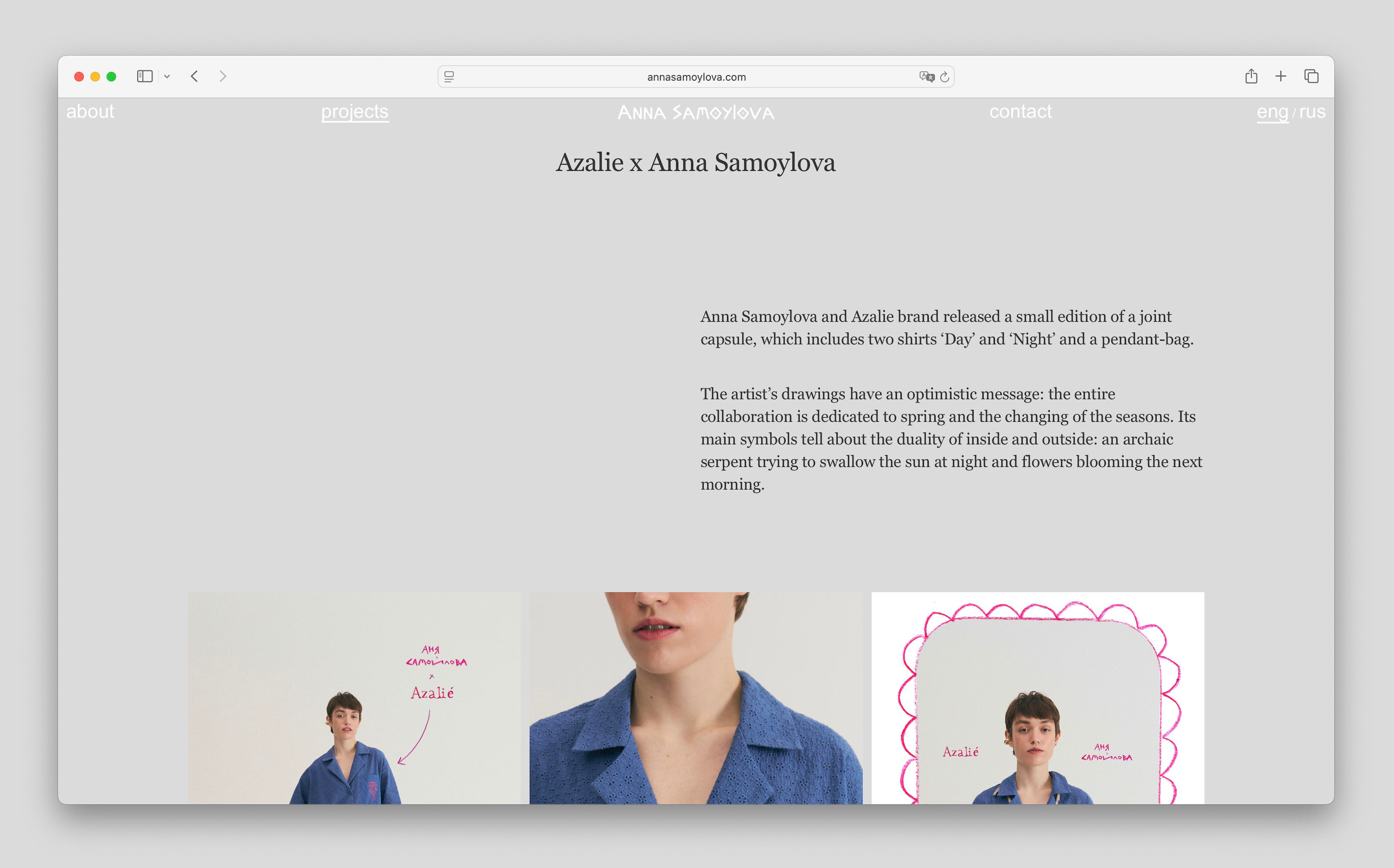 Сайт для художницы Анны Самойловой — Изображение №9 — Интерфейсы на Dprofile