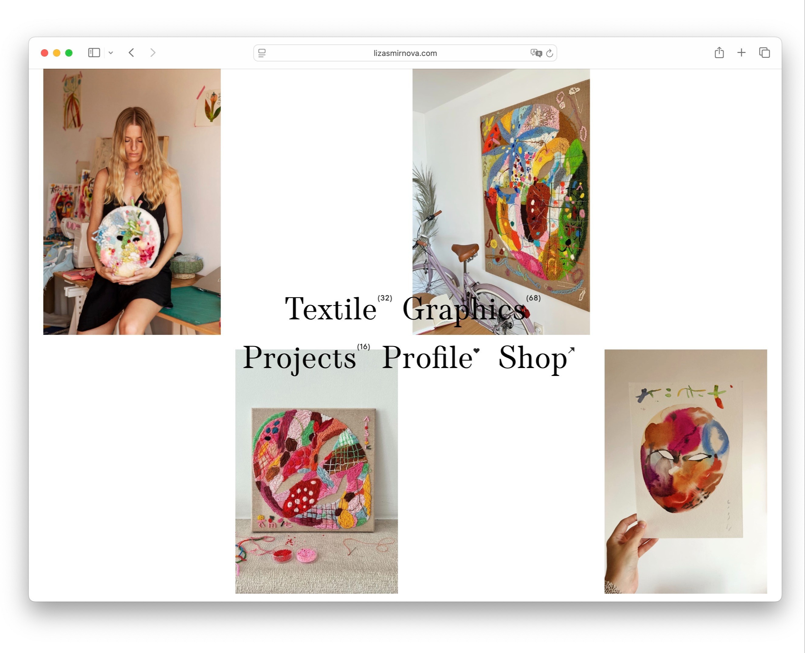 Сайт для художницы Лизы Смирновой — Интерфейсы на Dprofile