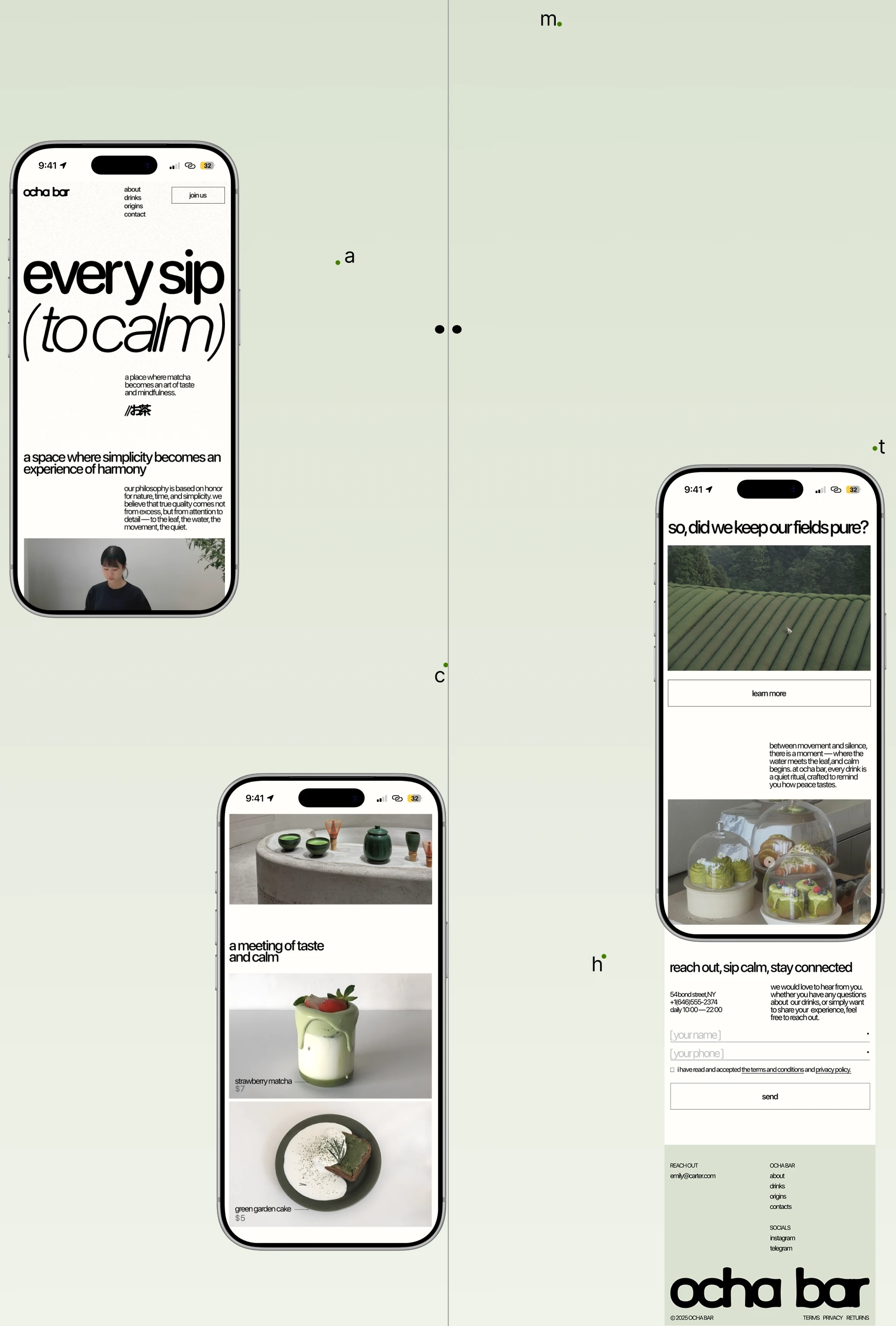 ocha bar - web design — Изображение №4 — Интерфейсы на Dprofile
