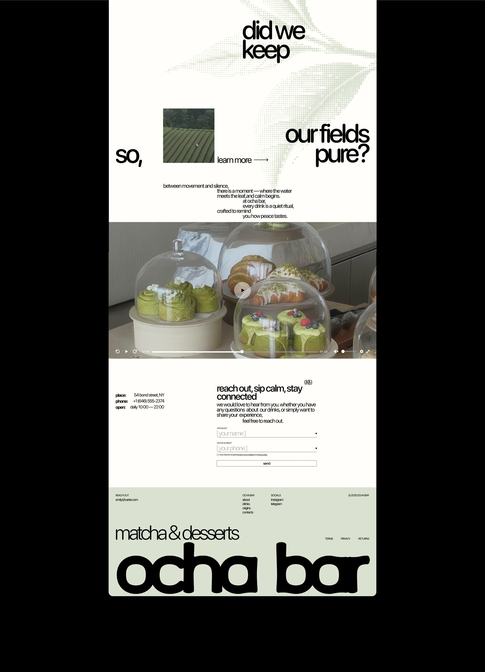 ocha bar - web design — Изображение №6 — Интерфейсы на Dprofile