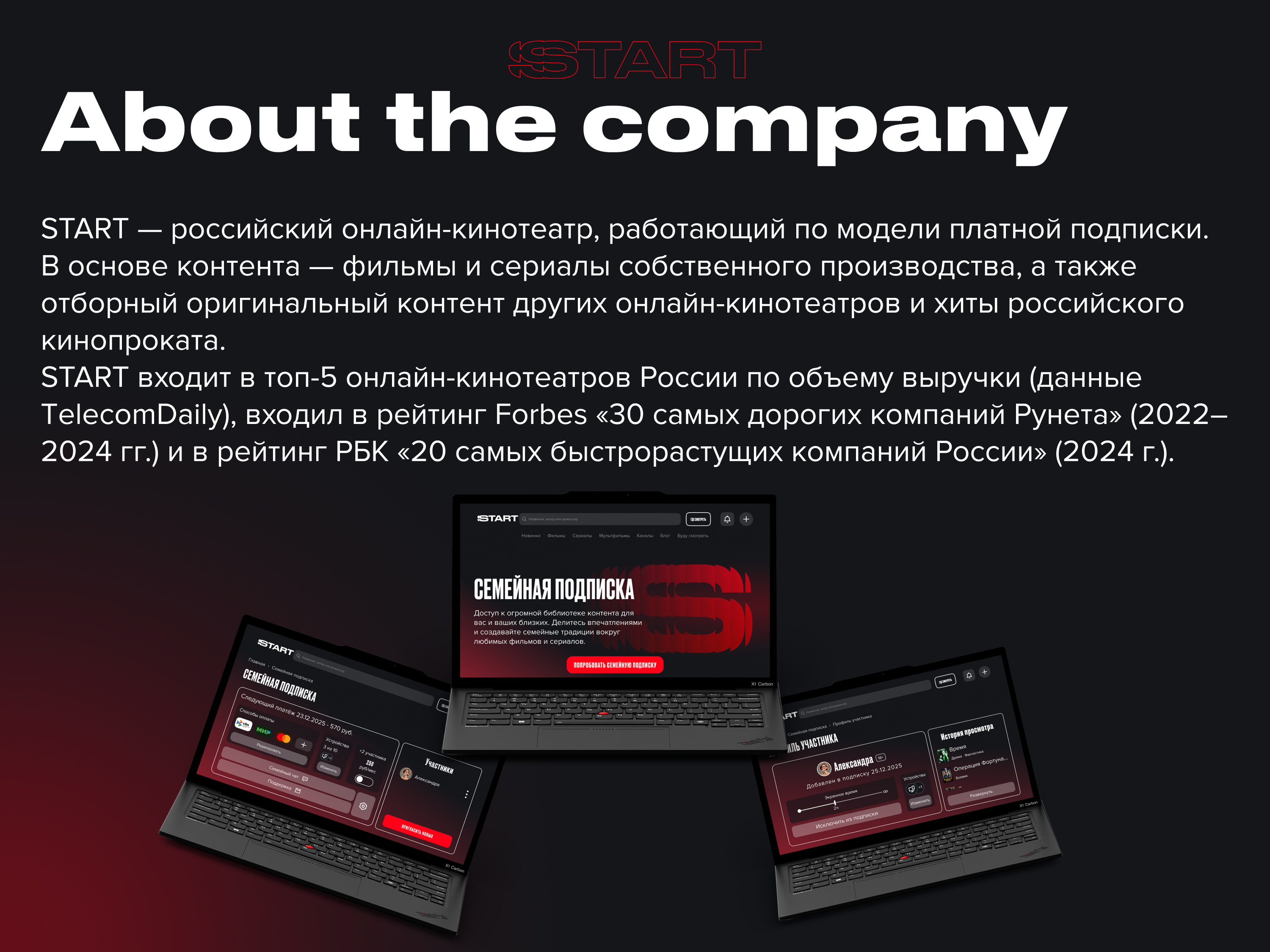 START - Family Subscription — Изображение №2 — Интерфейсы на Dprofile