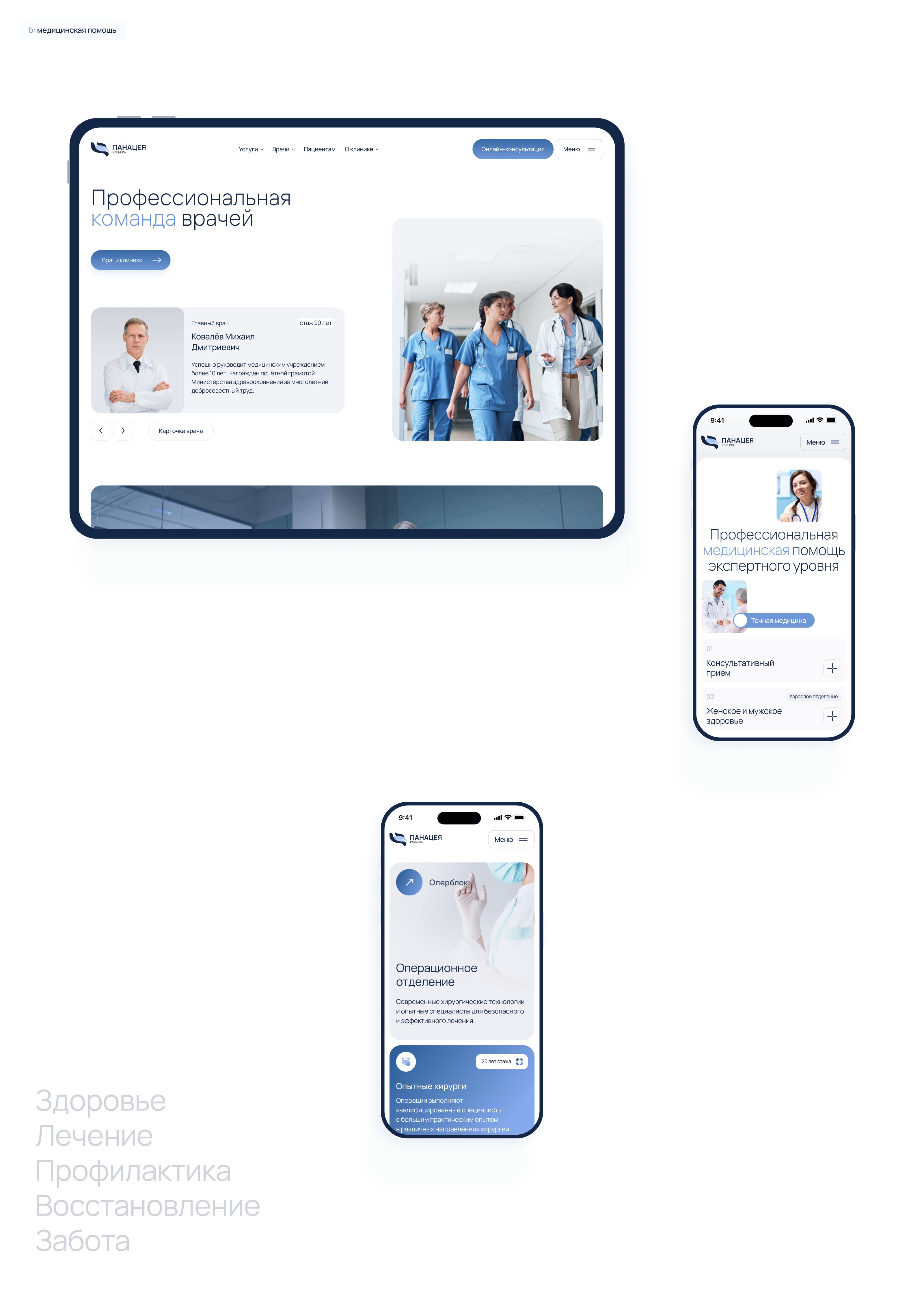 Панацея | Web & UX/UI Design — Изображение №4 — Интерфейсы, Брендинг на Dprofile