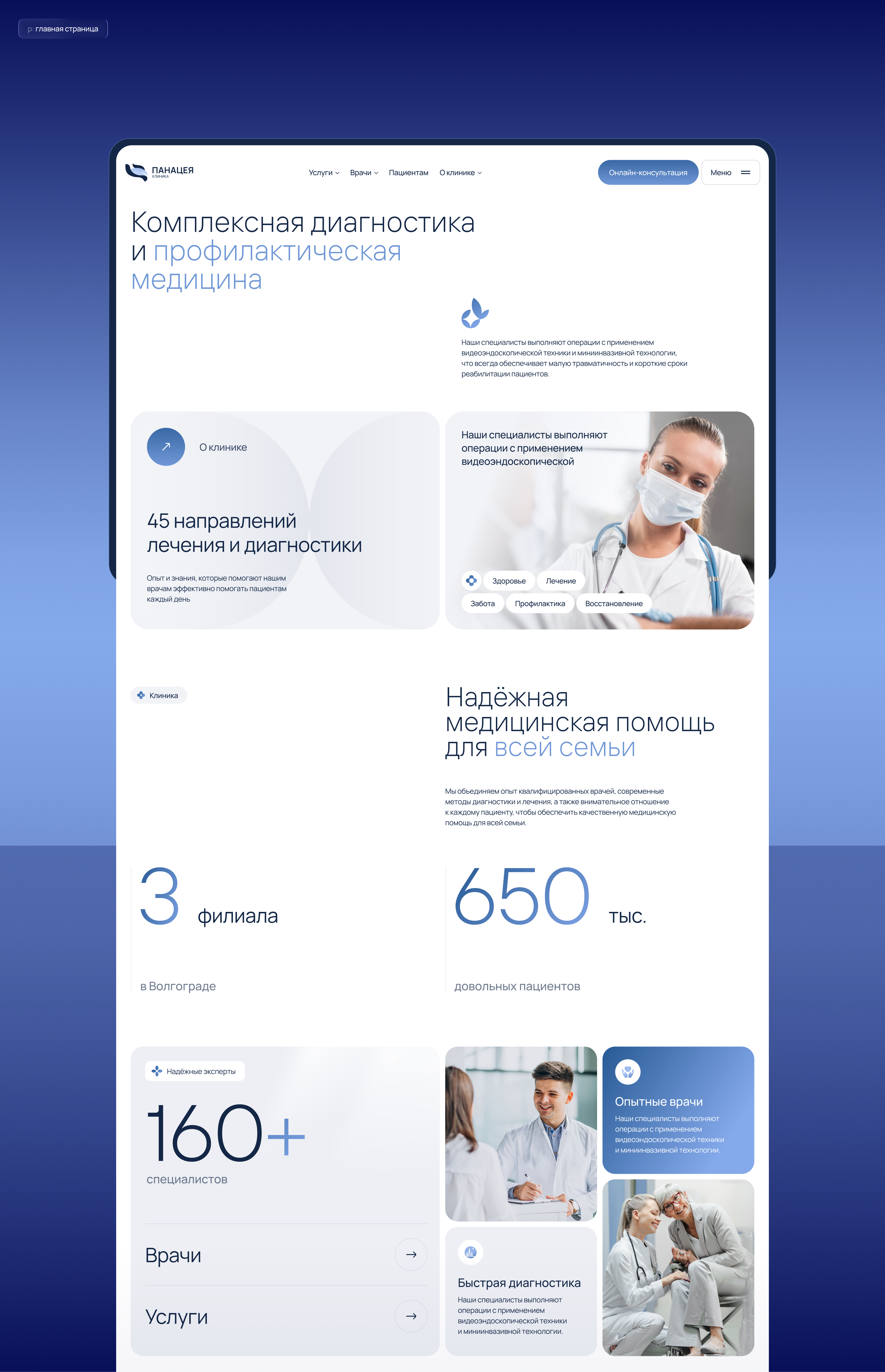 Панацея | Web & UX/UI Design — Изображение №3 — Интерфейсы, Брендинг на Dprofile