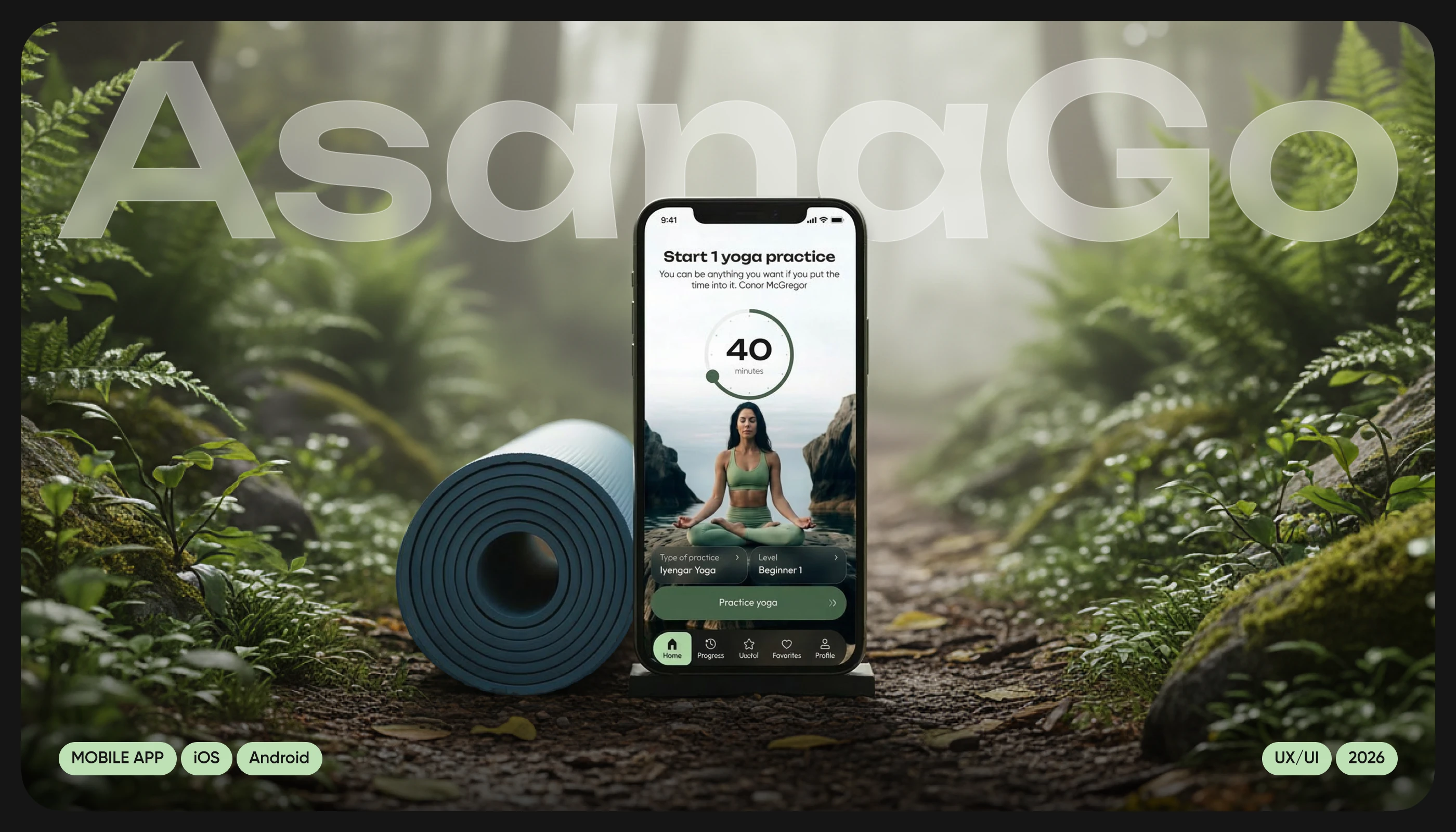 AsanaGo: Yoga & Meditation Mobile App — Изображение №1 — Интерфейсы на Dprofile