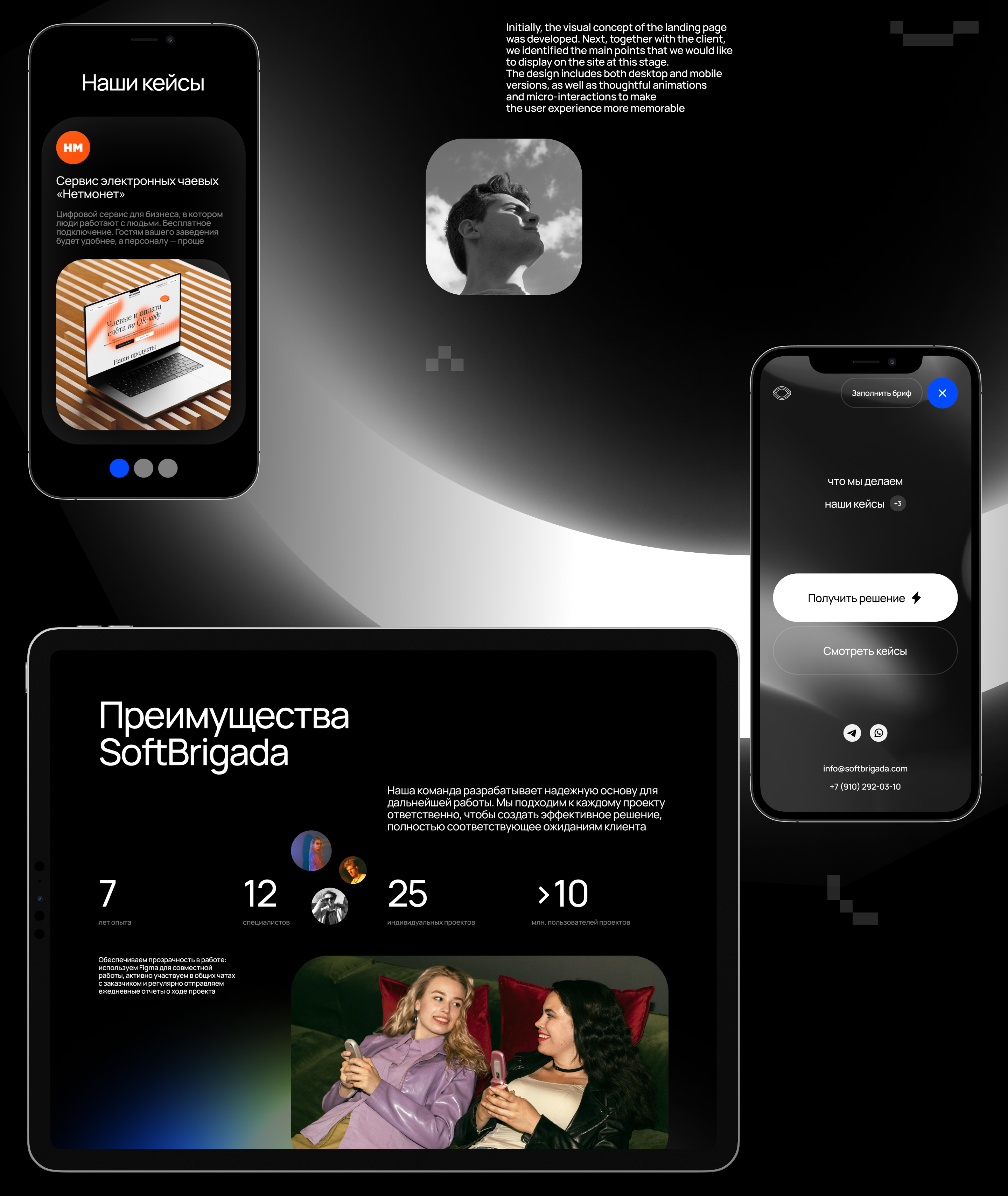 SoftBrigada©. Landing page — Изображение №10 — Интерфейсы, Брендинг на Dprofile