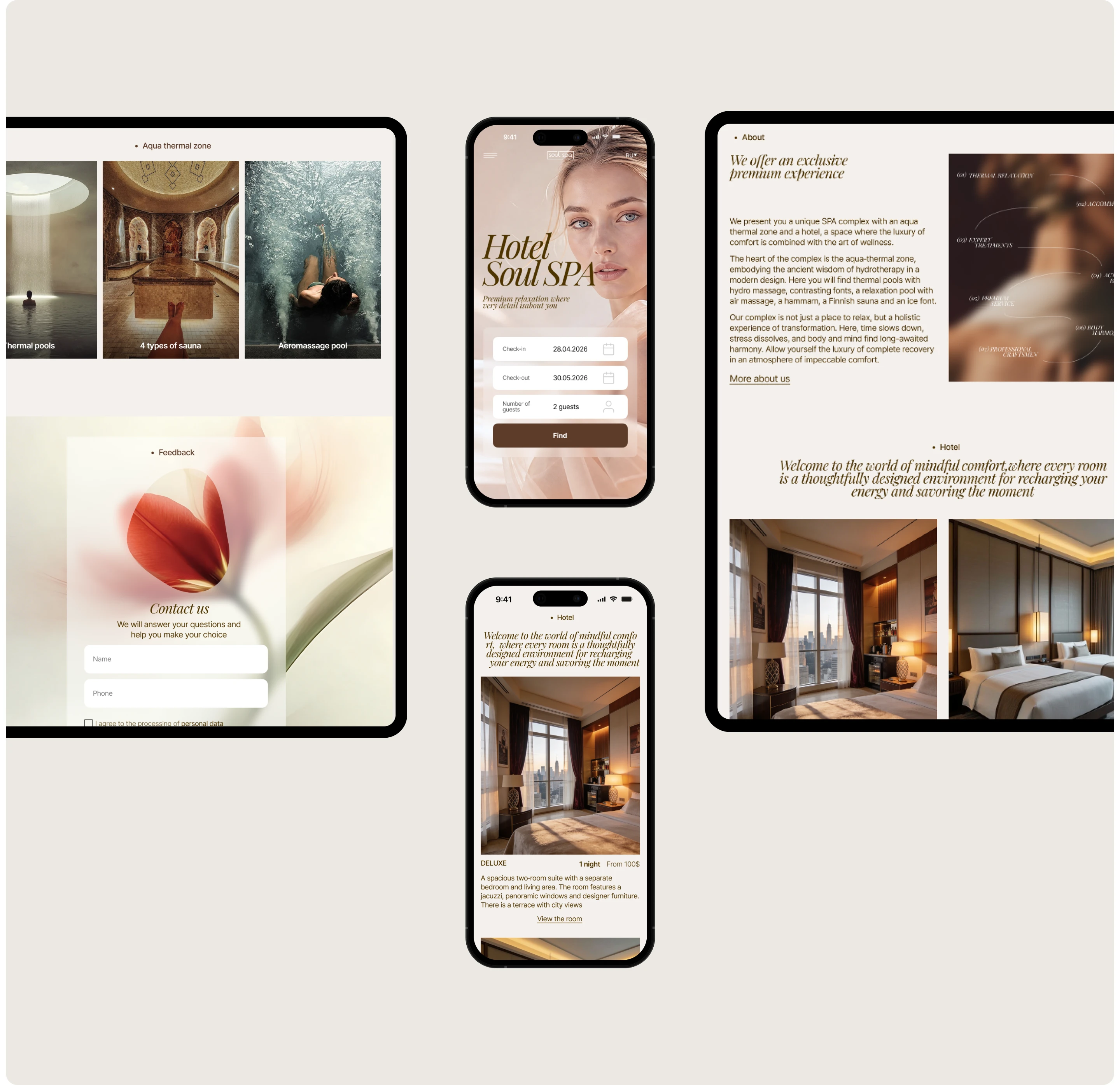 Premium hotel Soul SPA — Изображение №2 — Интерфейсы на Dprofile