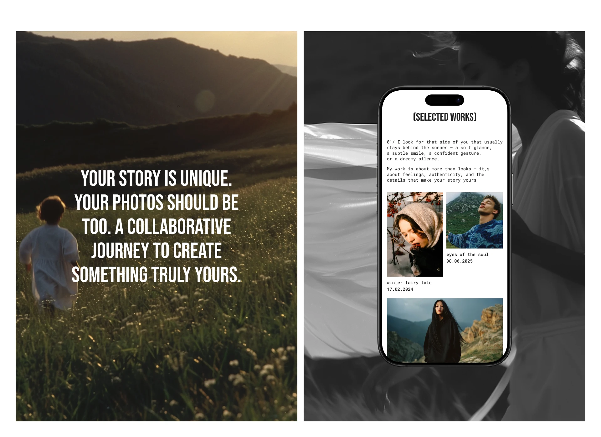 landing page for photographer — Изображение №4 — Интерфейсы на Dprofile