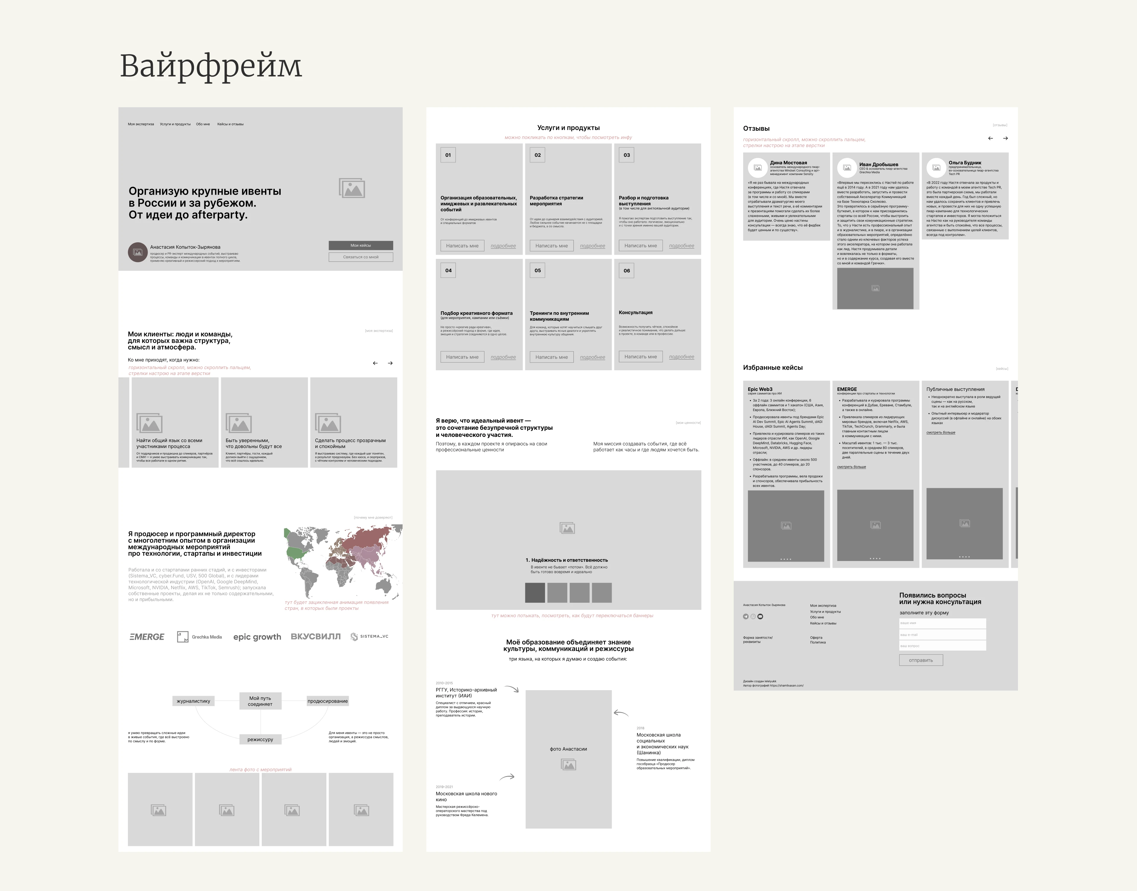 Одностраничный сайт для PR-эксперта — Изображение №8 — Интерфейсы на Dprofile
