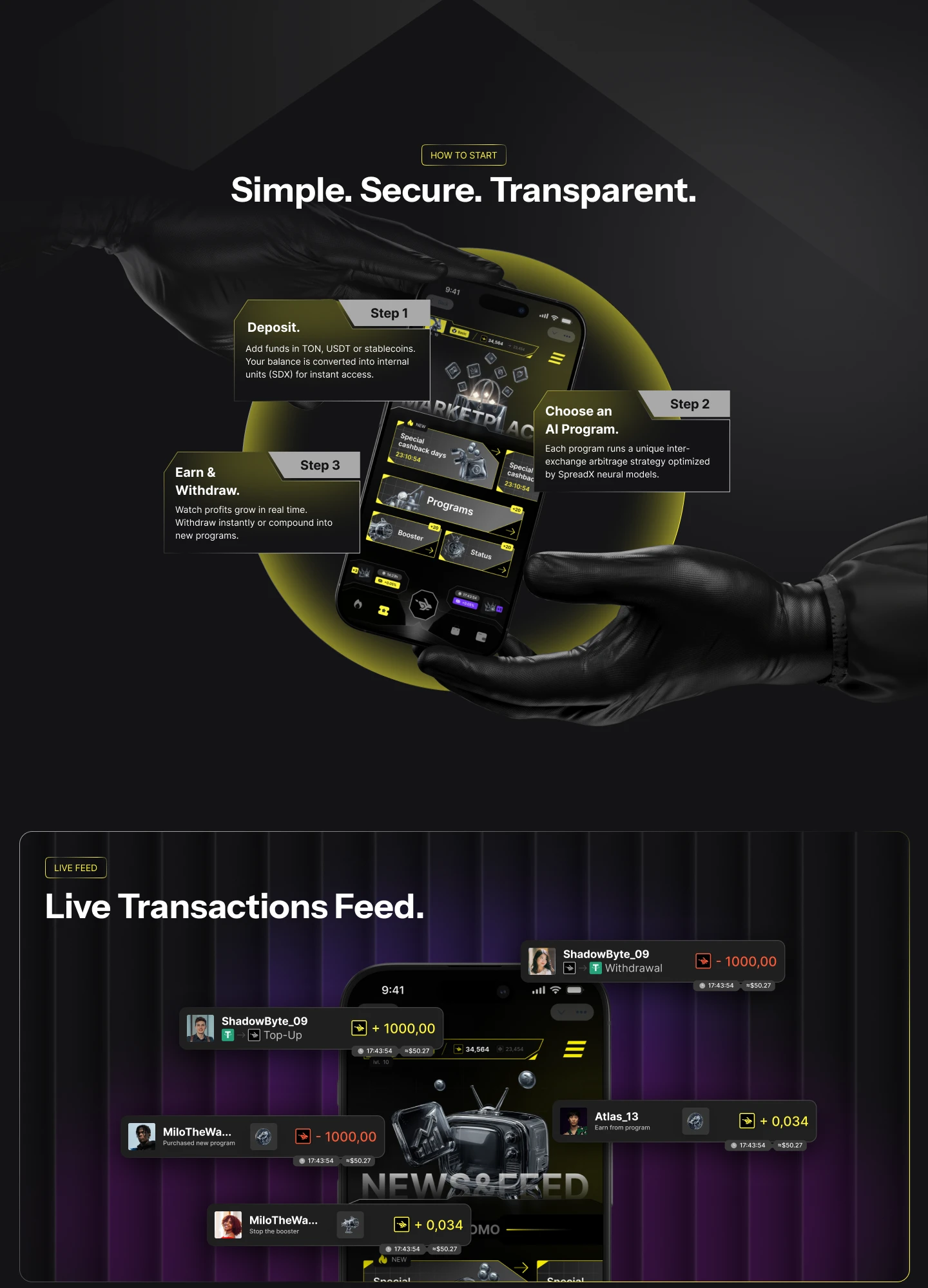 SPREADX - AI Arbitrage App — Изображение №5 — Интерфейсы, Брендинг на Dprofile