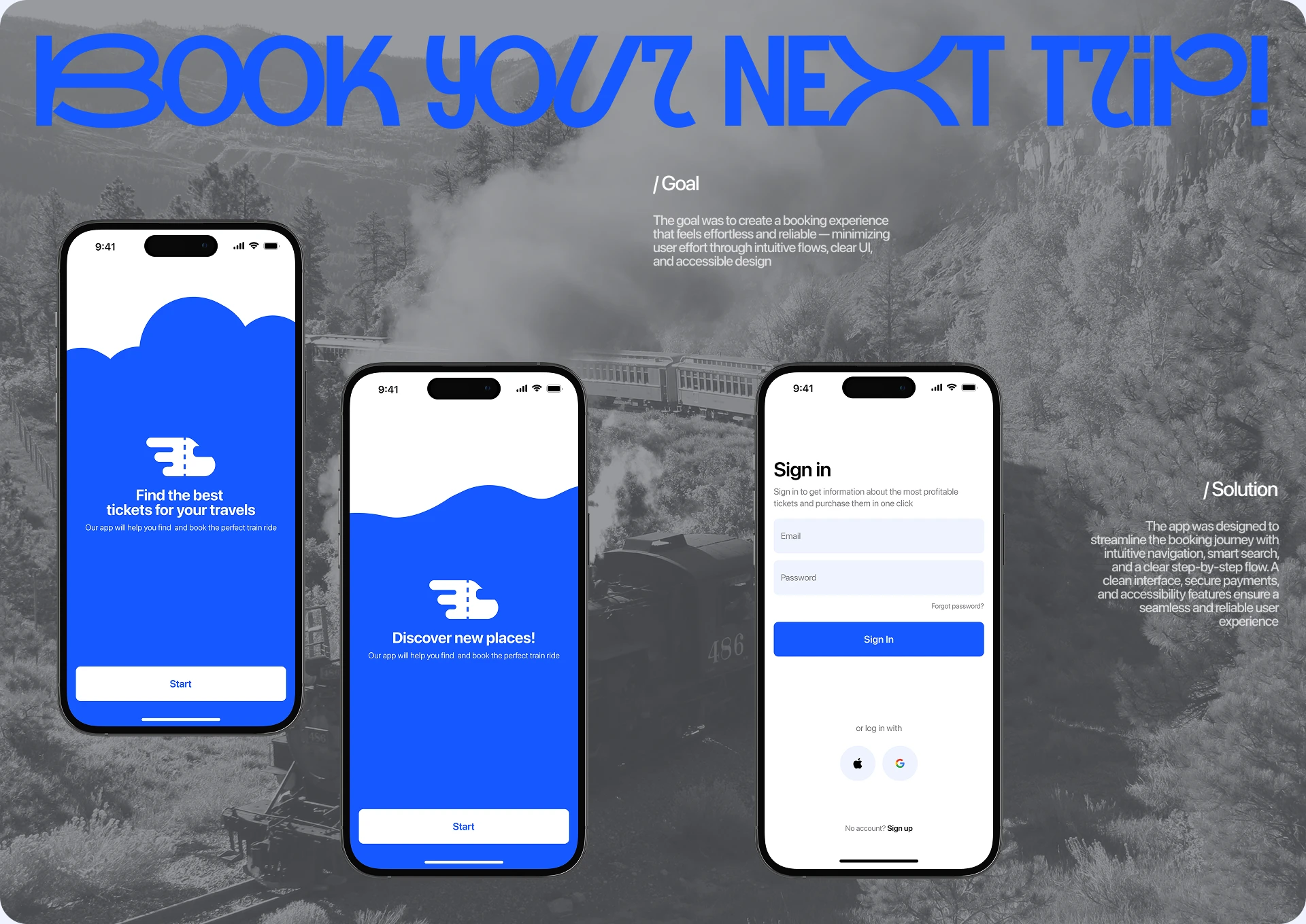 Rail Trip — Booking App | UI UX Design — Изображение №4 — Интерфейсы на Dprofile