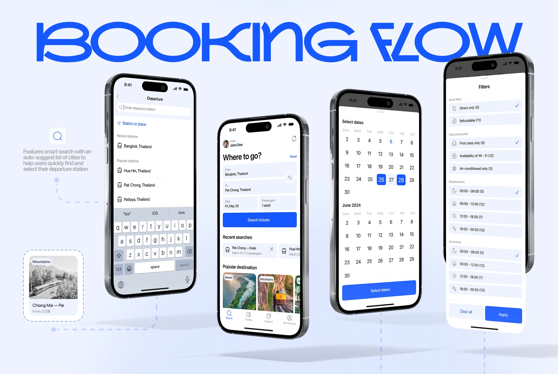 Rail Trip — Booking App | UI UX Design — Изображение №8 — Интерфейсы на Dprofile