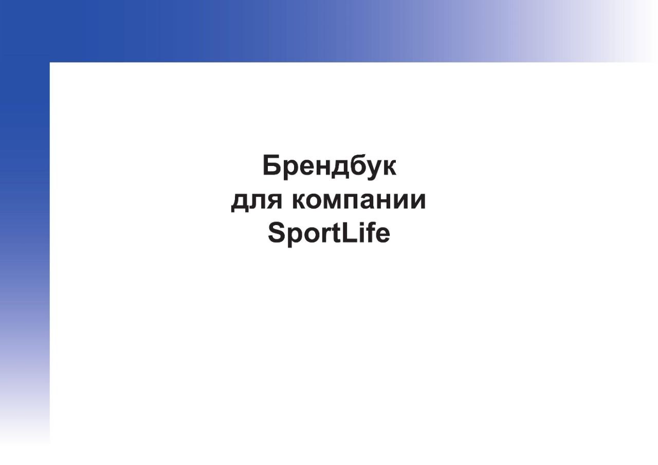 Брендбук для компании СпортЛайф, продающей спортивные товары — Изображение №1 — Брендинг на Dprofile