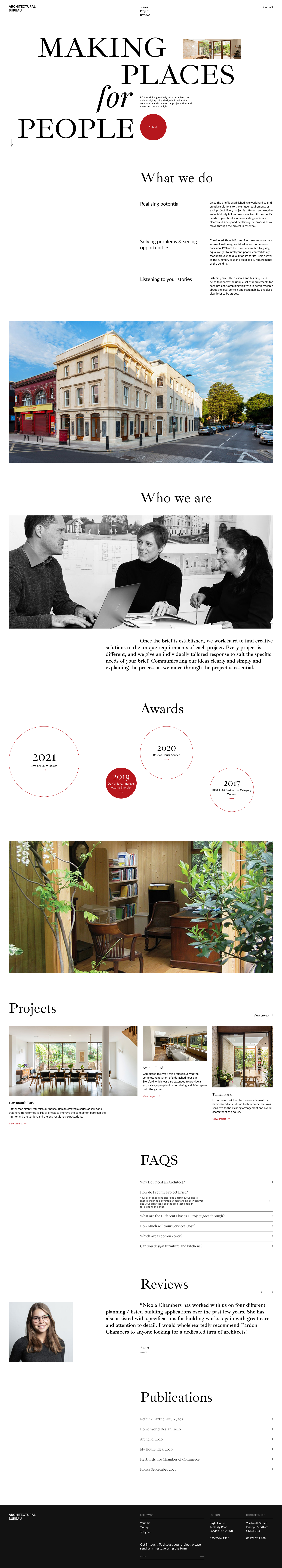 Редизайн сайта Architectural Bureau — Изображение №1 — Интерфейсы на Dprofile
