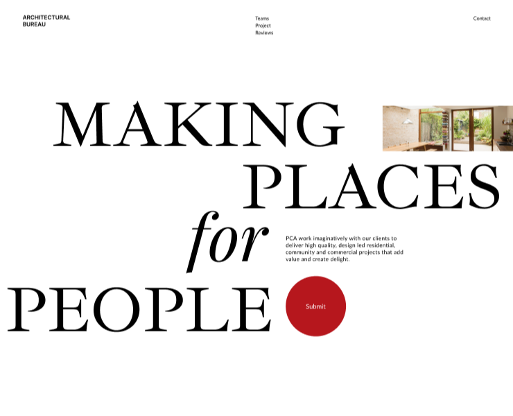 Редизайн сайта Architectural Bureau — Интерфейсы на Dprofile