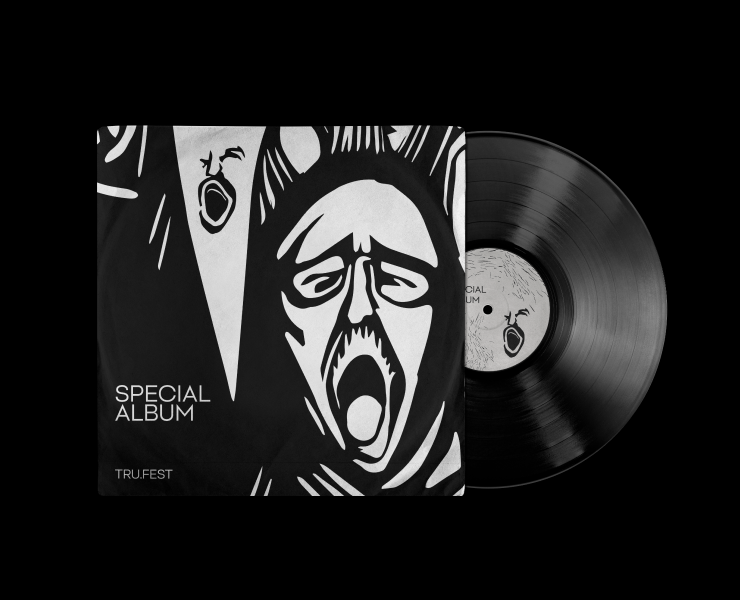 Айдентика музыкального фестиваля «TRU.FEST» на Dprofile